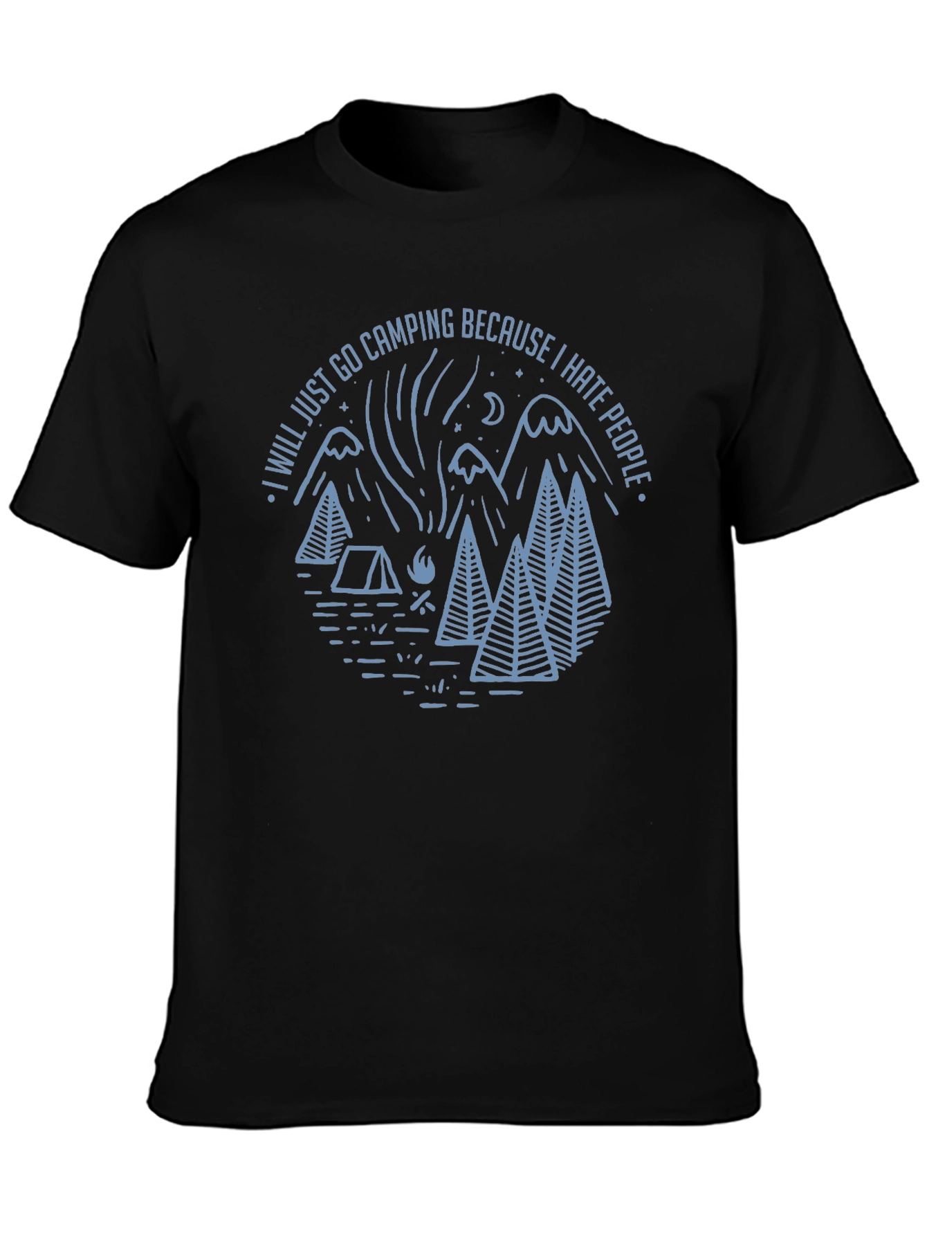 Camping Graphic T-Shirt: I Hate People