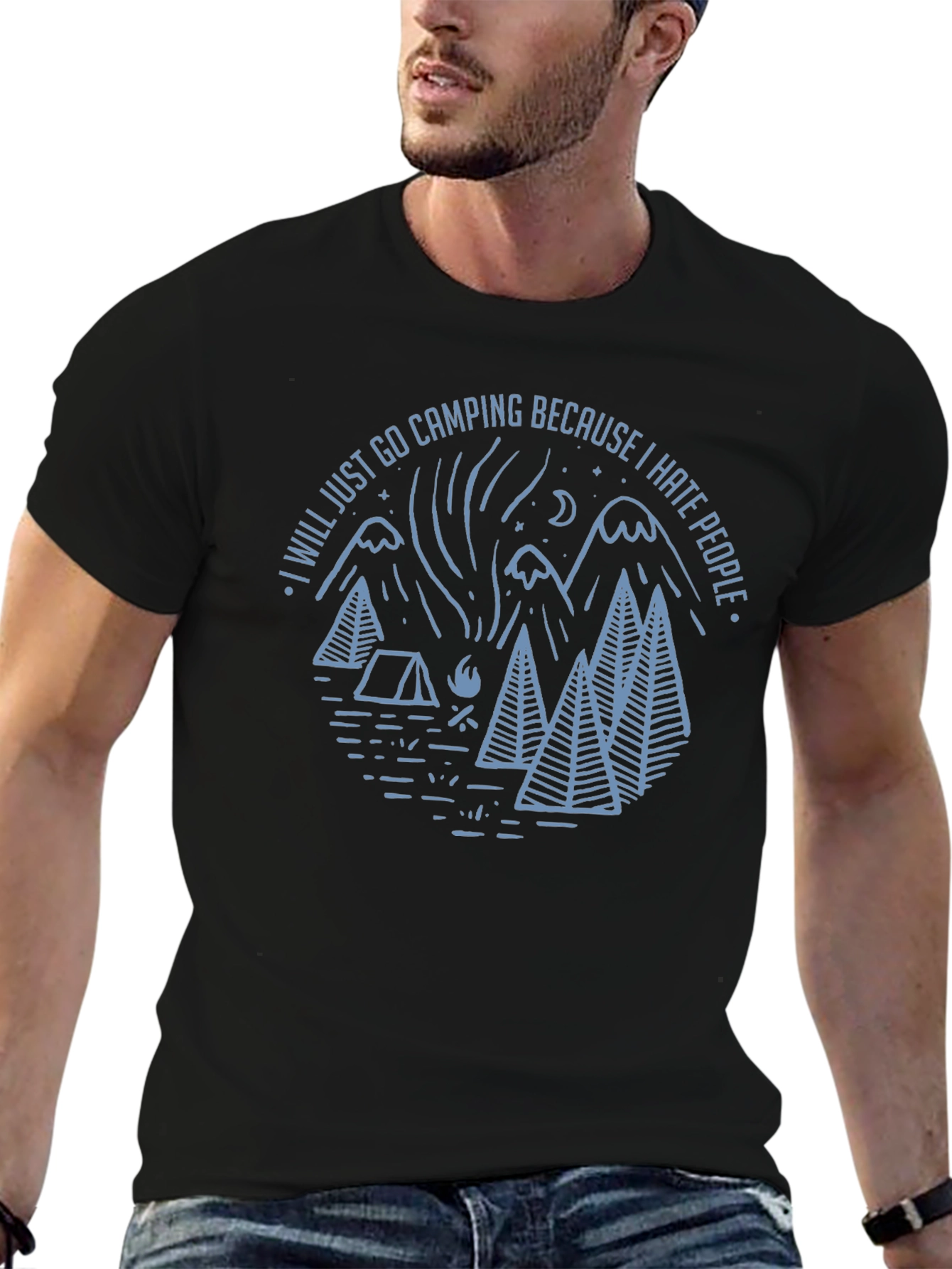 Camping Graphic T-Shirt: I Hate People