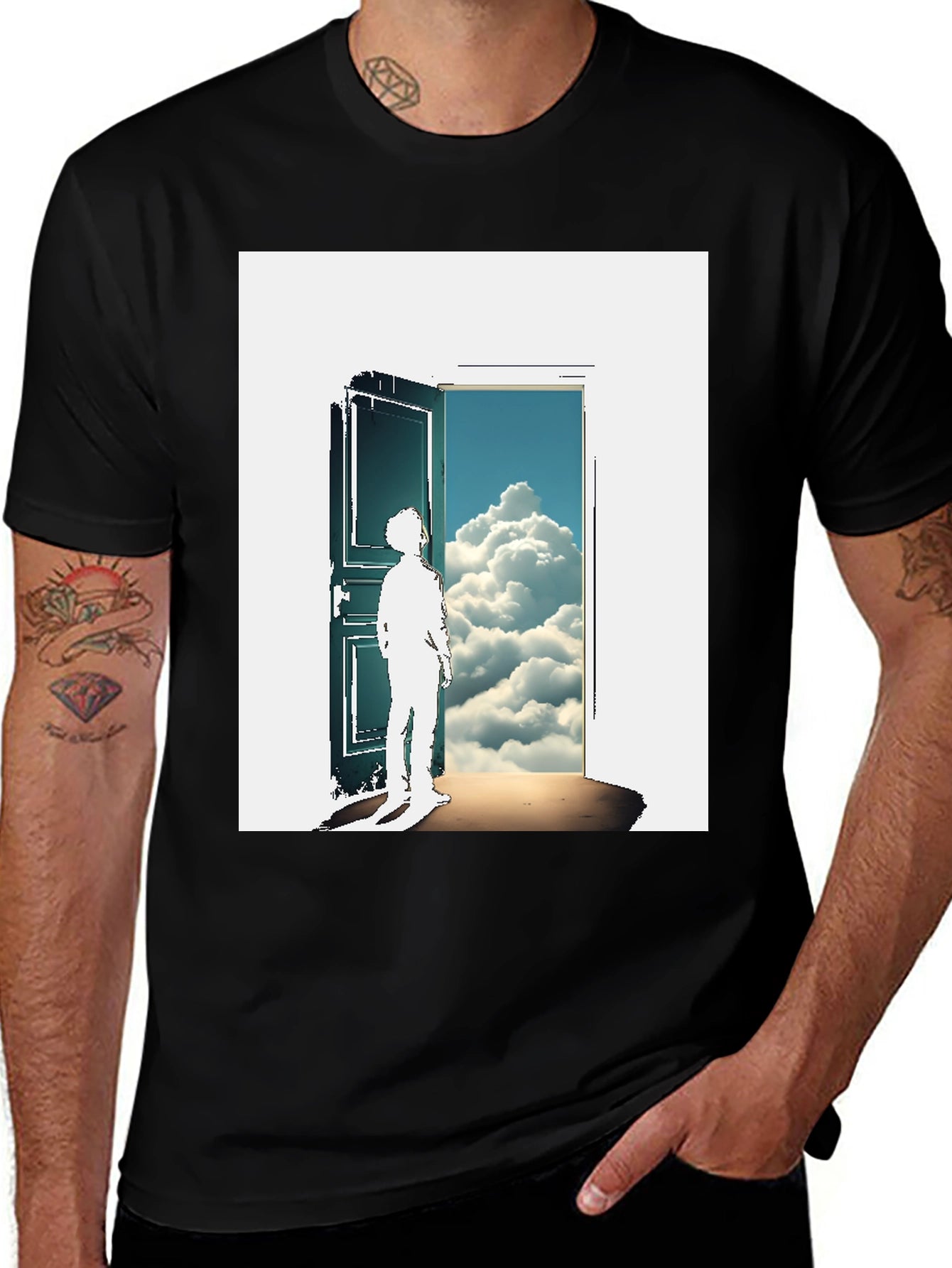 Dreamscape Door Graphic Tee - Modern Style