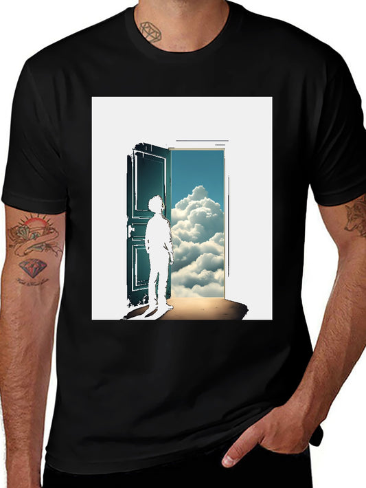 Dreamscape Door Graphic Tee - Modern Style