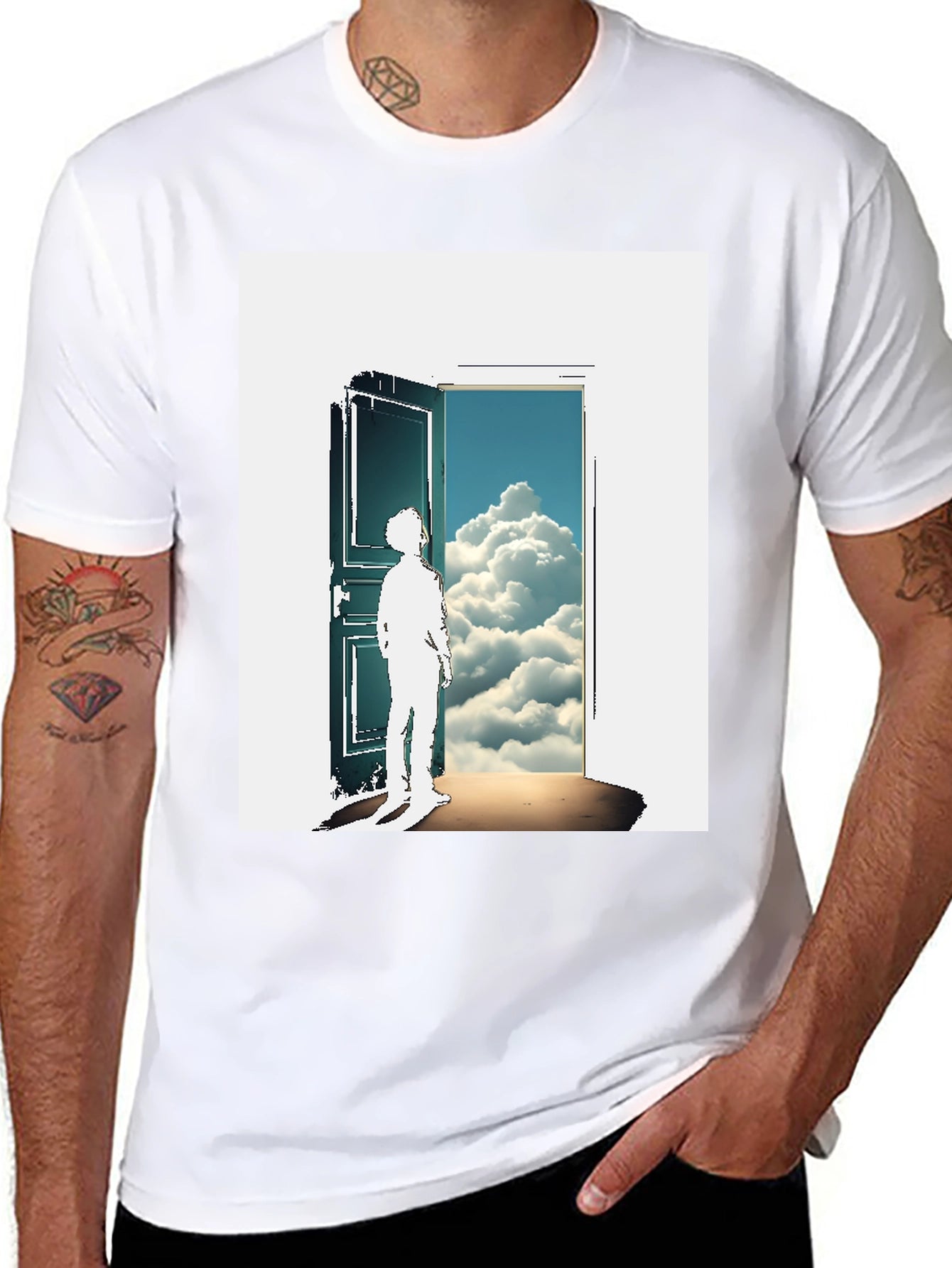 Dreamscape Door Graphic Tee - Modern Style