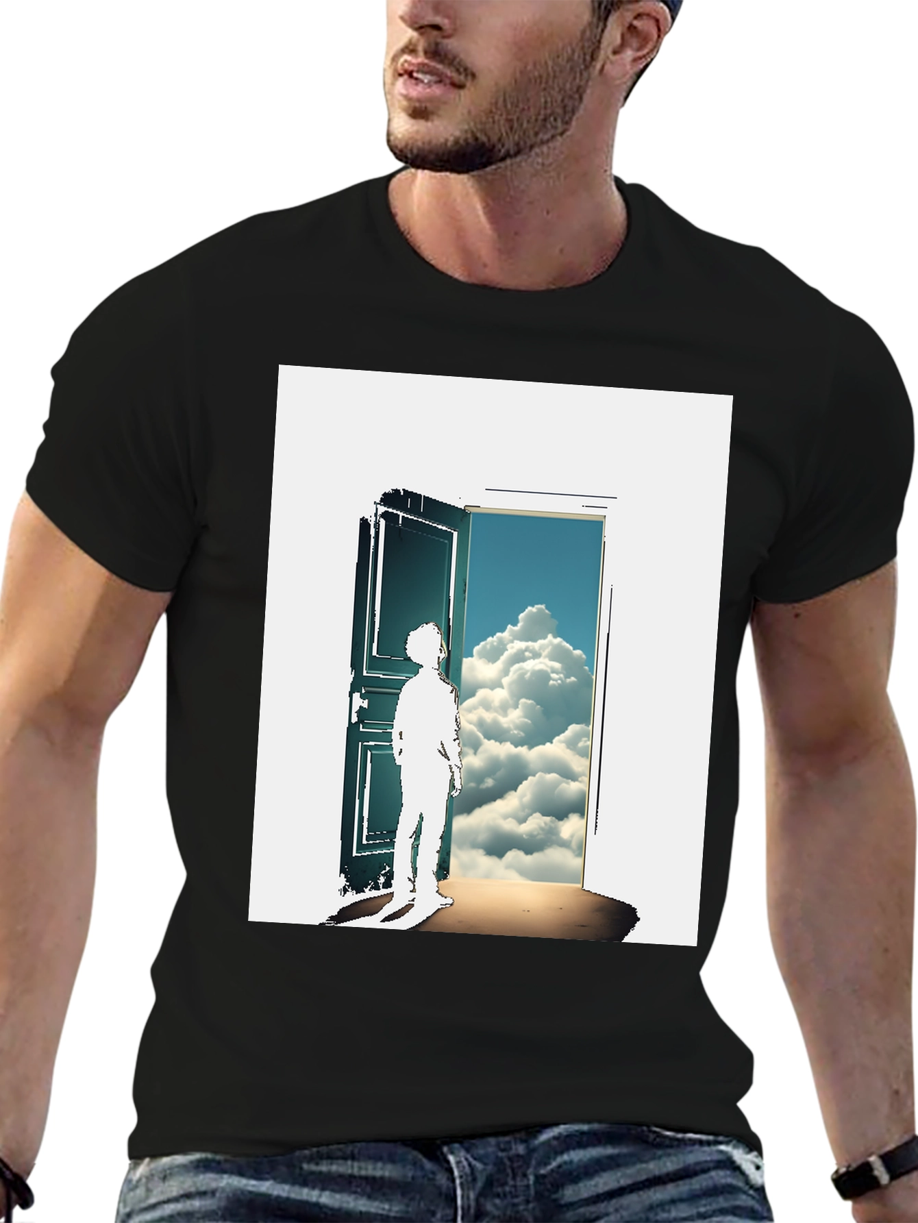 Dreamscape Door Graphic Tee - Modern Style