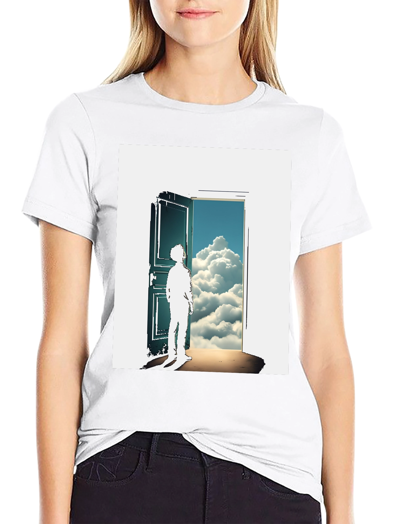 Dreamscape Door Graphic Tee - Modern Style