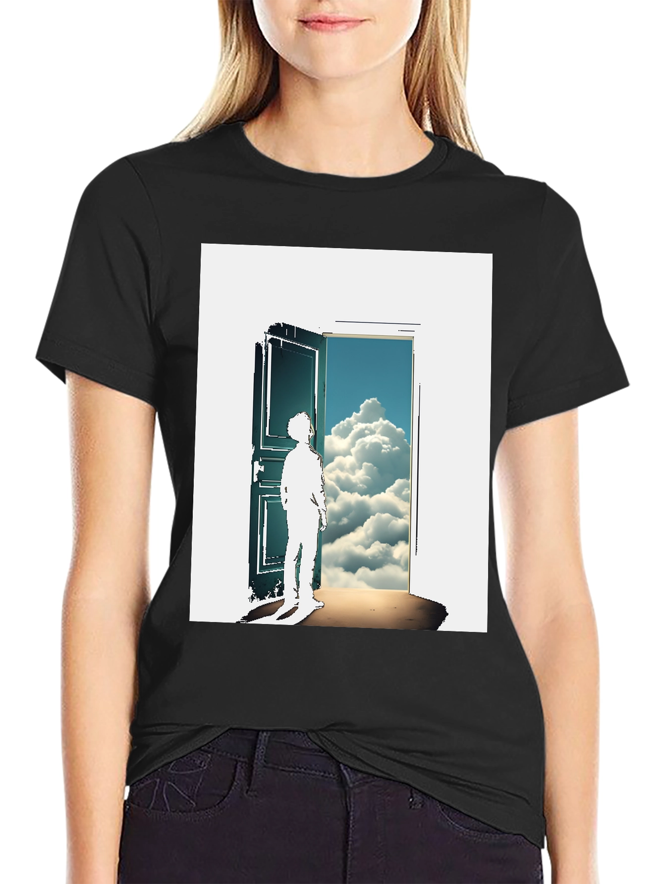 Dreamscape Door Graphic Tee - Modern Style