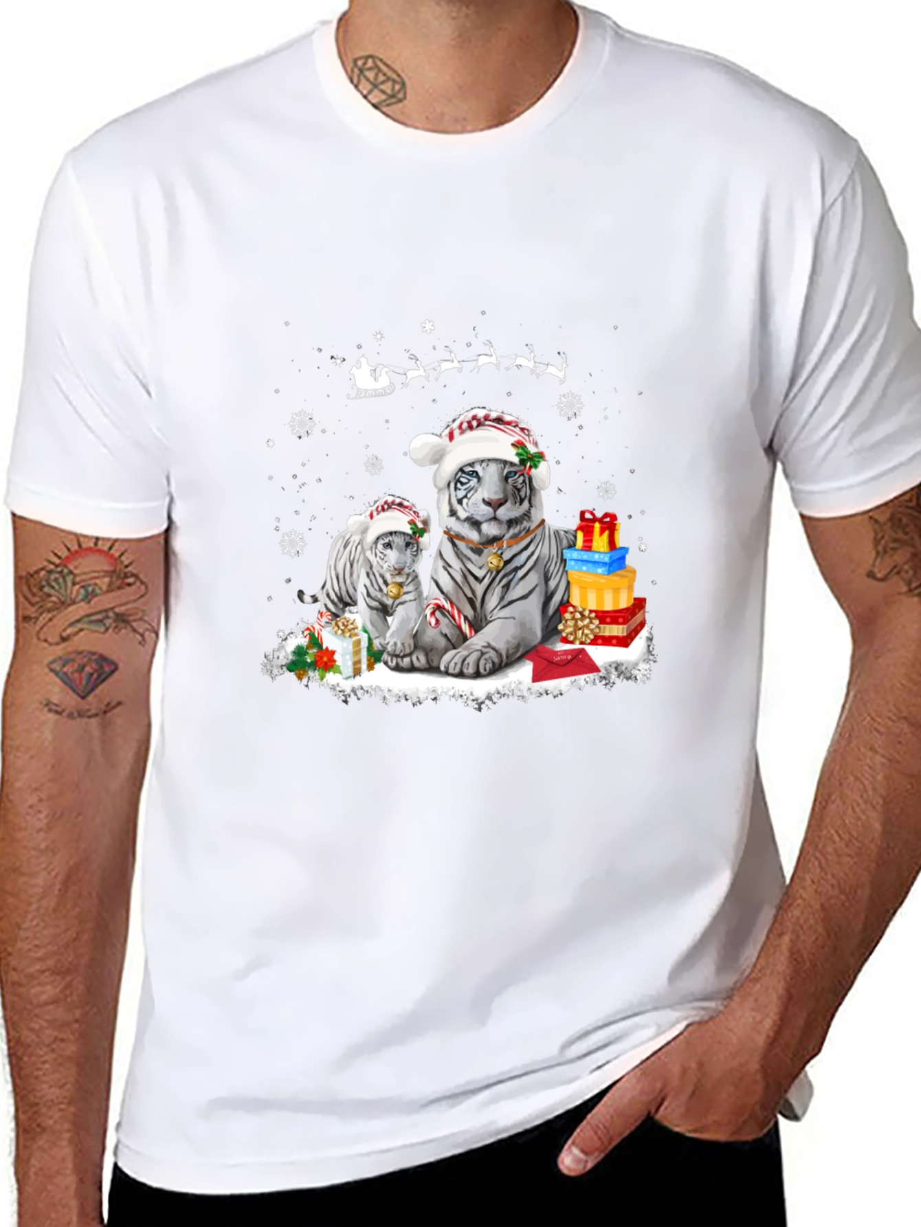 Christmas Tiger T-Shirt