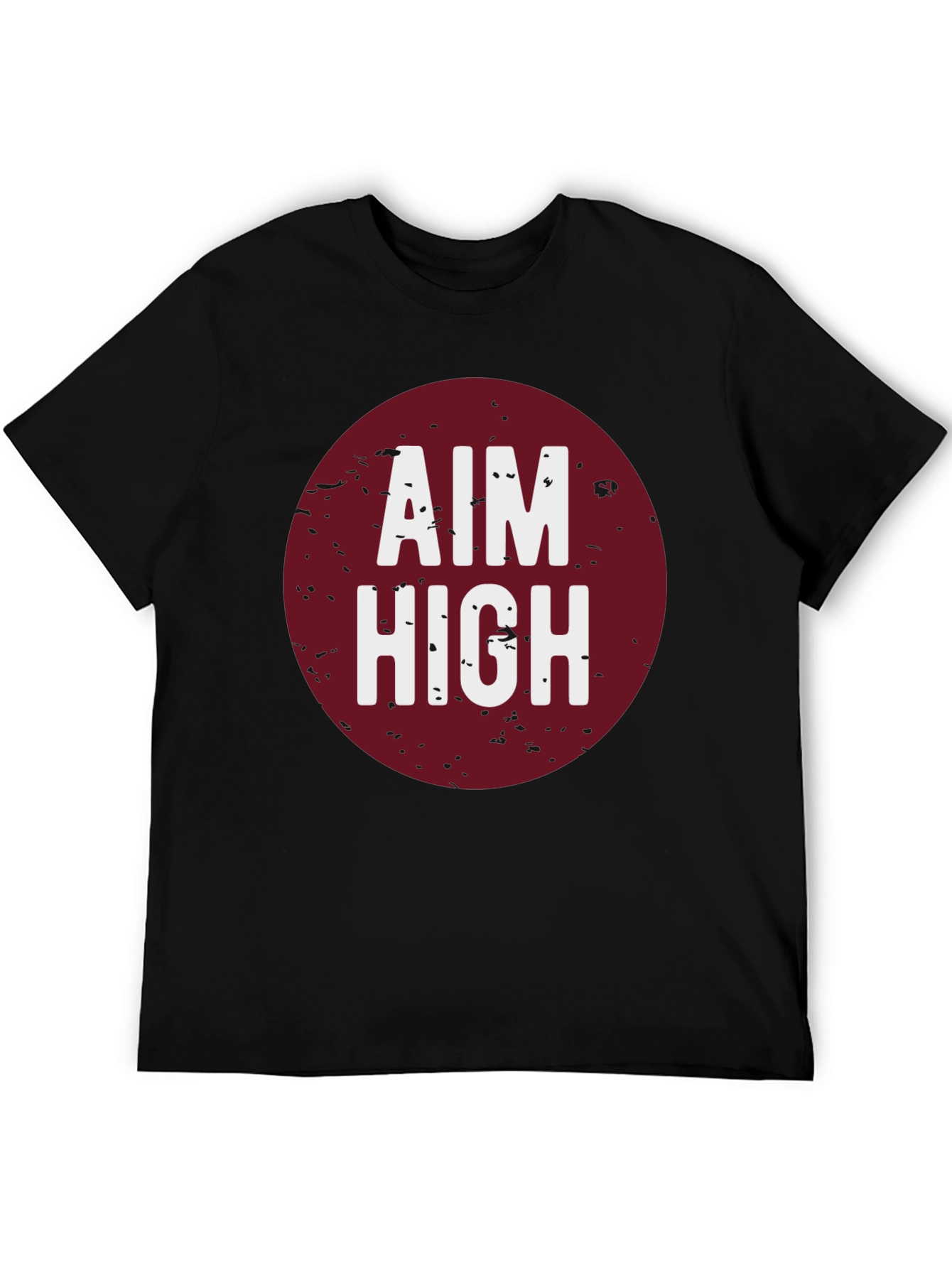 Aim High Graphic Tee - Black Cotton T-Shirt