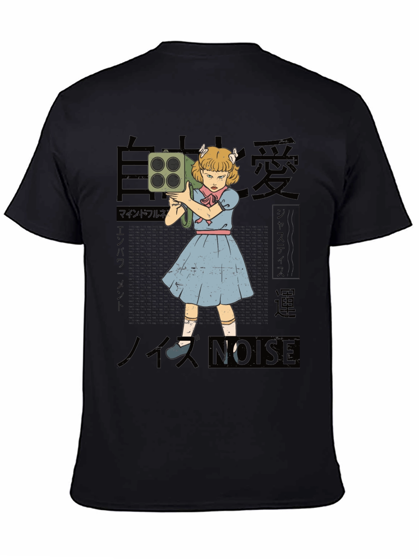 Graphic Novelty T-Shirt - Retro Cartoon Girl with Bazooka