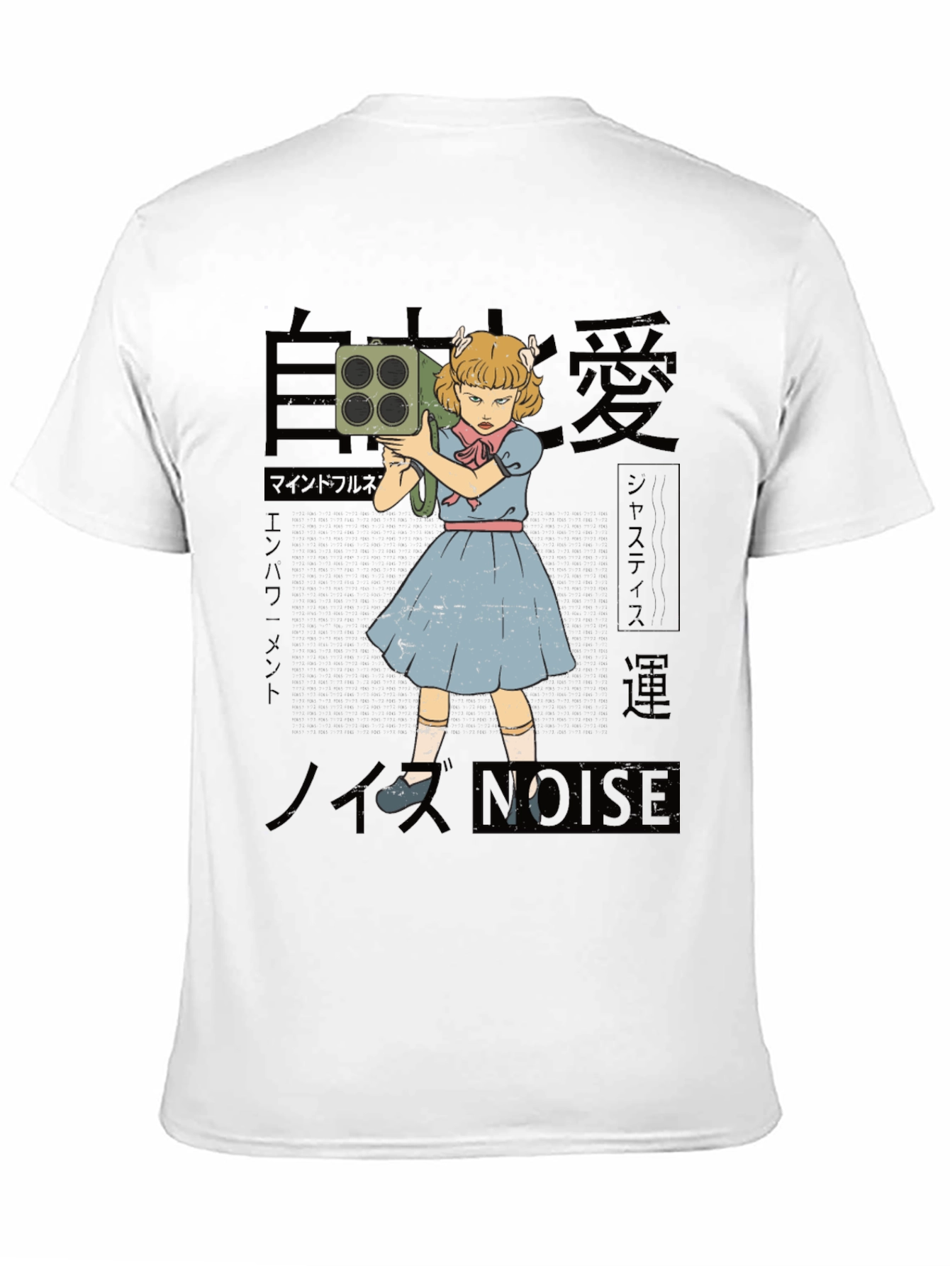 Graphic Novelty T-Shirt - Retro Cartoon Girl with Bazooka