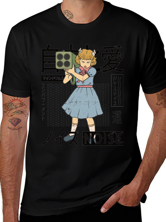 Graphic Novelty T-Shirt - Retro Cartoon Girl with Bazooka
