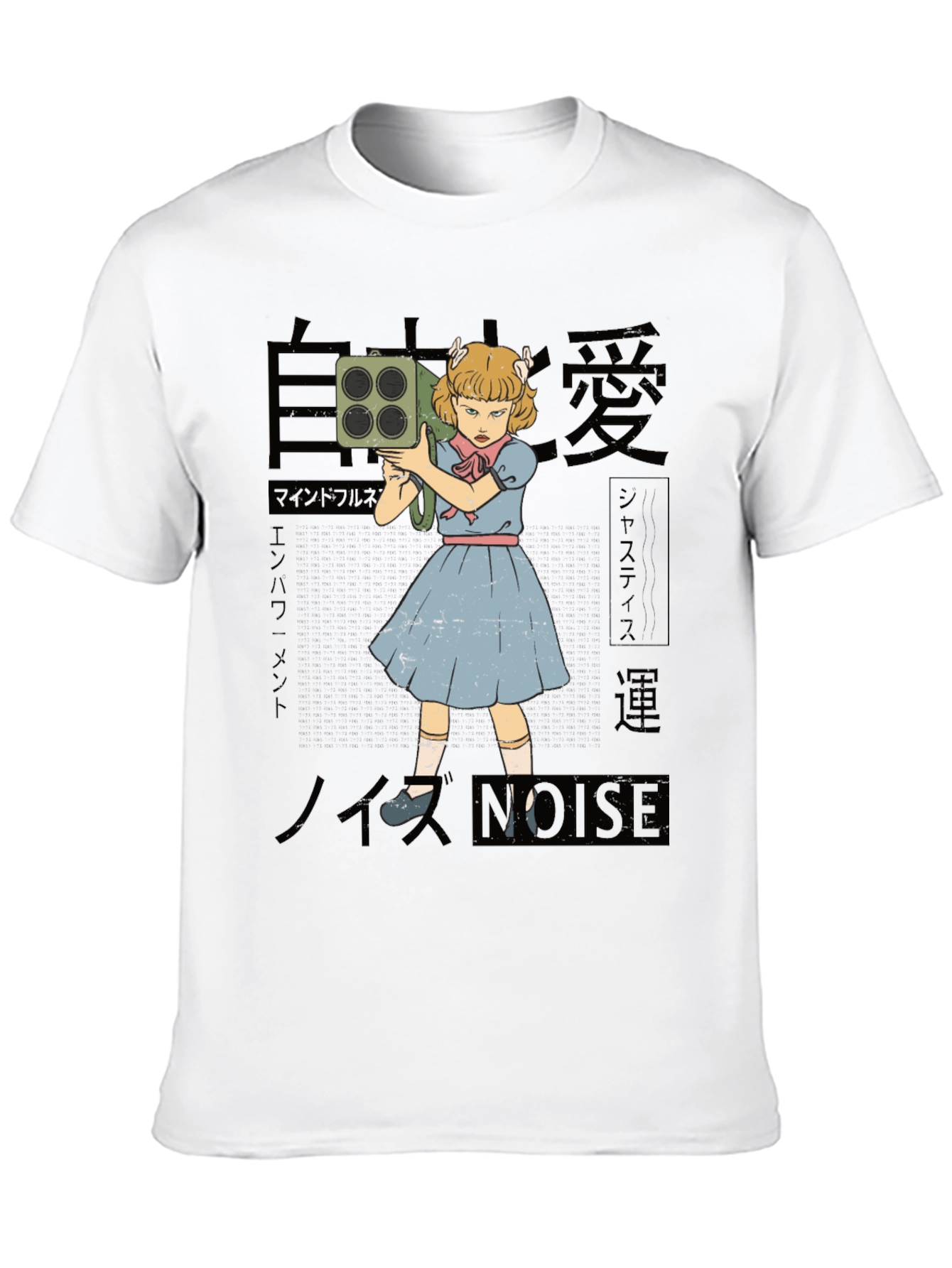 Graphic Novelty T-Shirt - Retro Cartoon Girl with Bazooka
