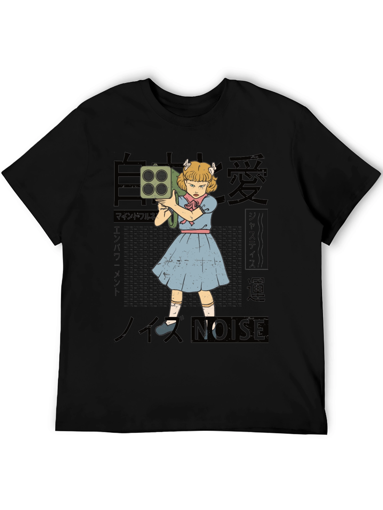 Graphic Novelty T-Shirt - Retro Cartoon Girl with Bazooka