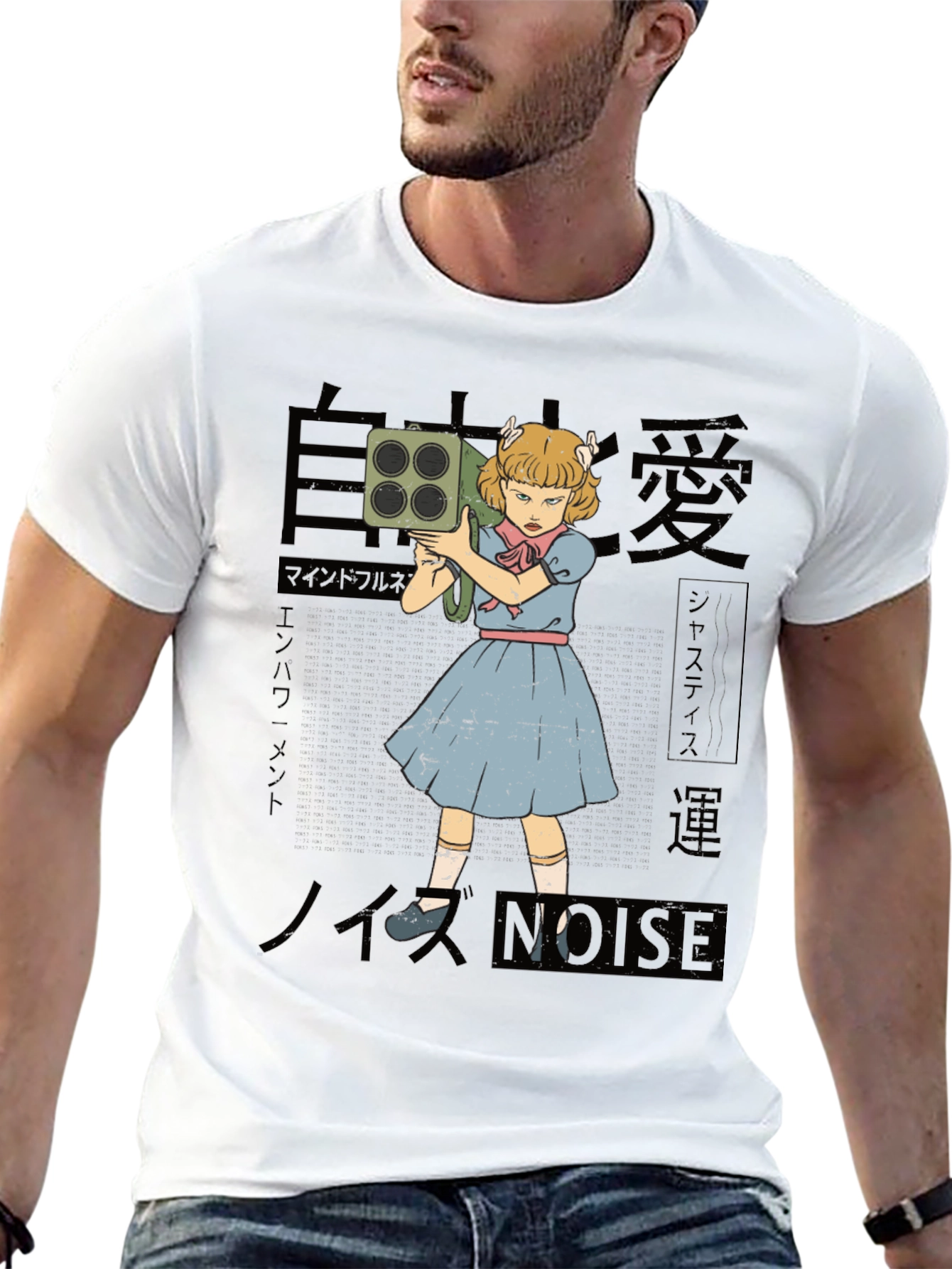 Graphic Novelty T-Shirt - Retro Cartoon Girl with Bazooka