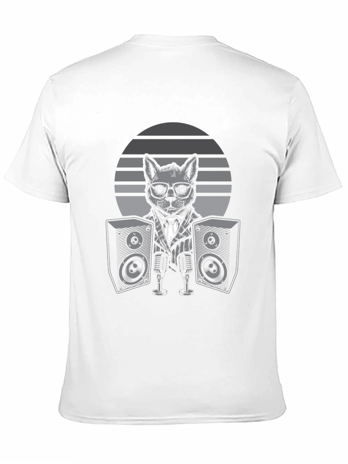 DJ Cat Graphic Tee - Cool Musician T-Shirt