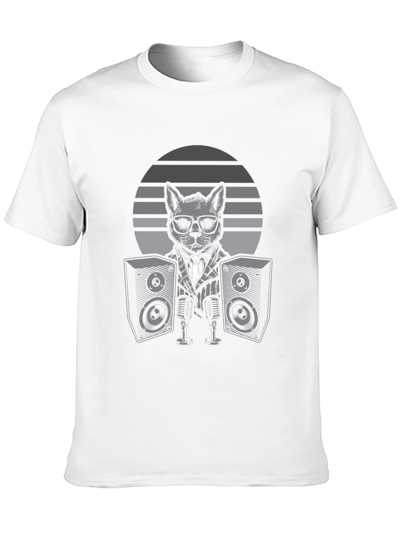DJ Cat Graphic Tee - Cool Musician T-Shirt