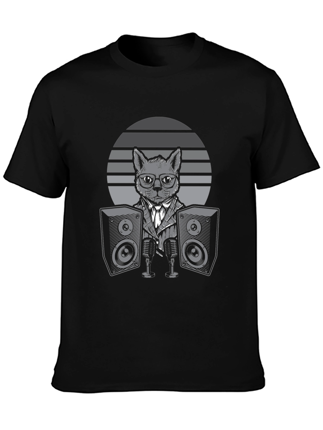 DJ Cat Graphic Tee - Cool Musician T-Shirt