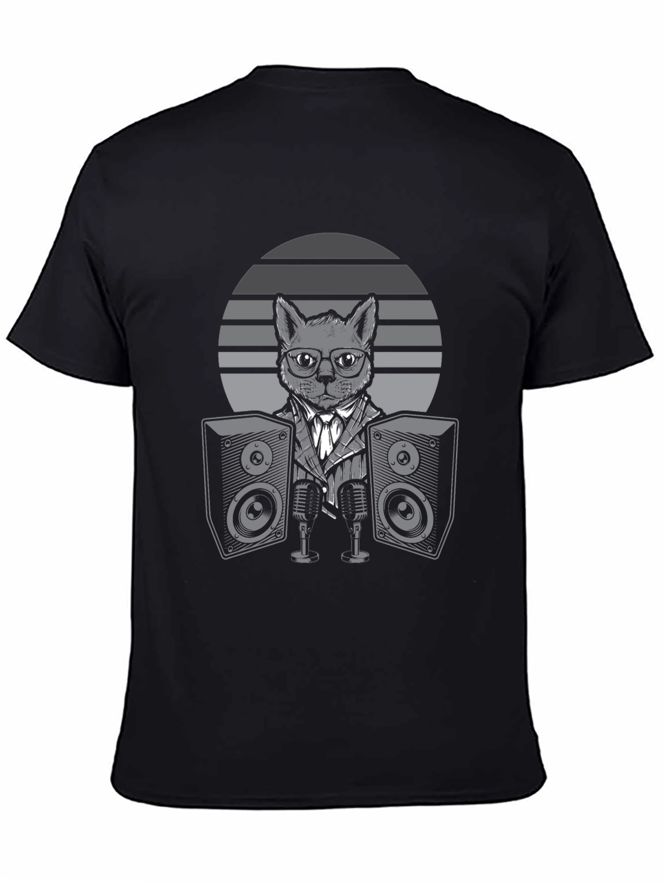 DJ Cat Graphic Tee - Cool Musician T-Shirt