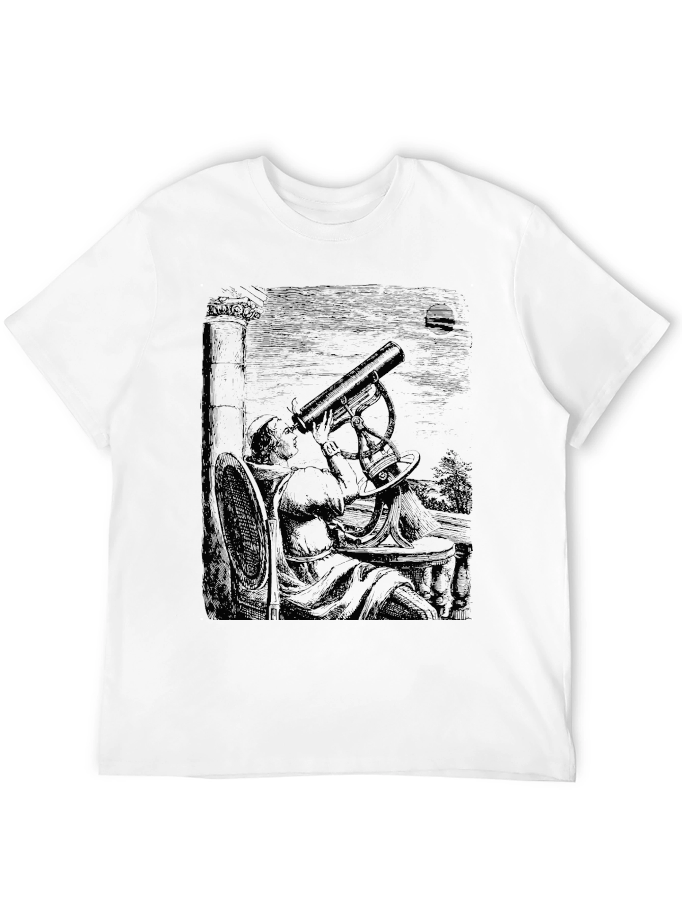 Astronomer Graphic Tee - Black Cotton T-Shirt