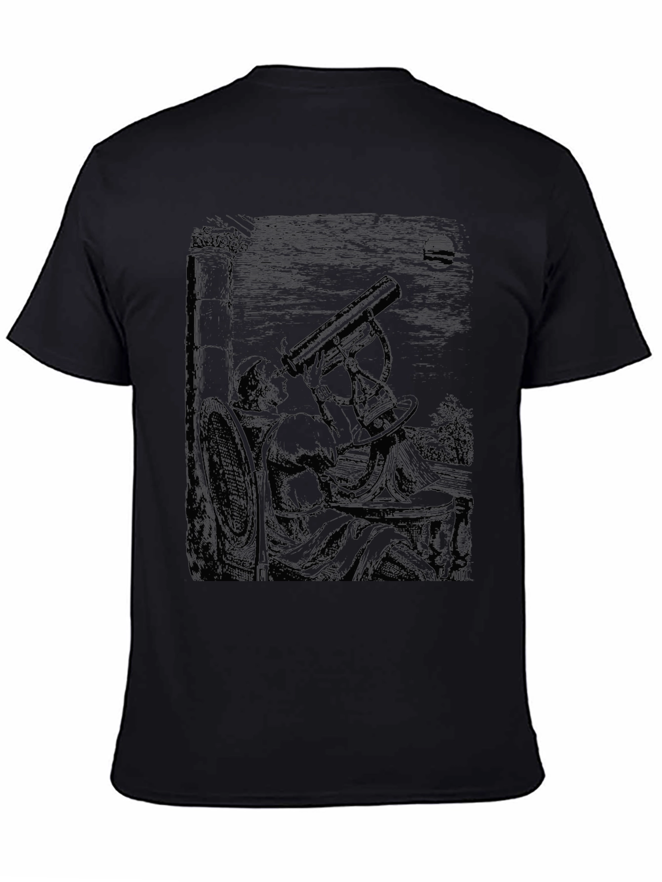 Astronomer Graphic Tee - Black Cotton T-Shirt