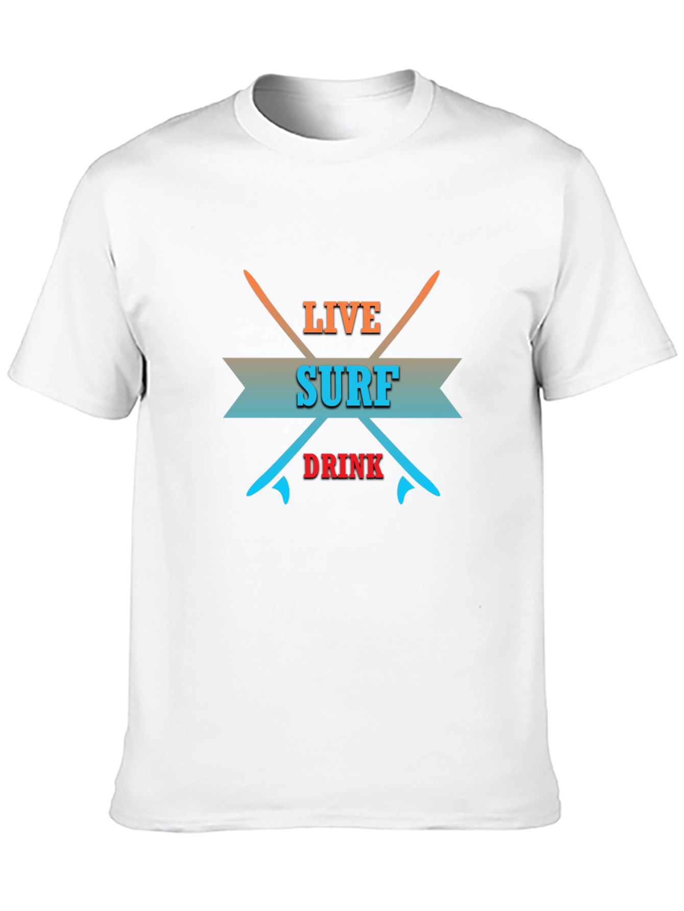 Live Surf Drink Graphic T-Shirt