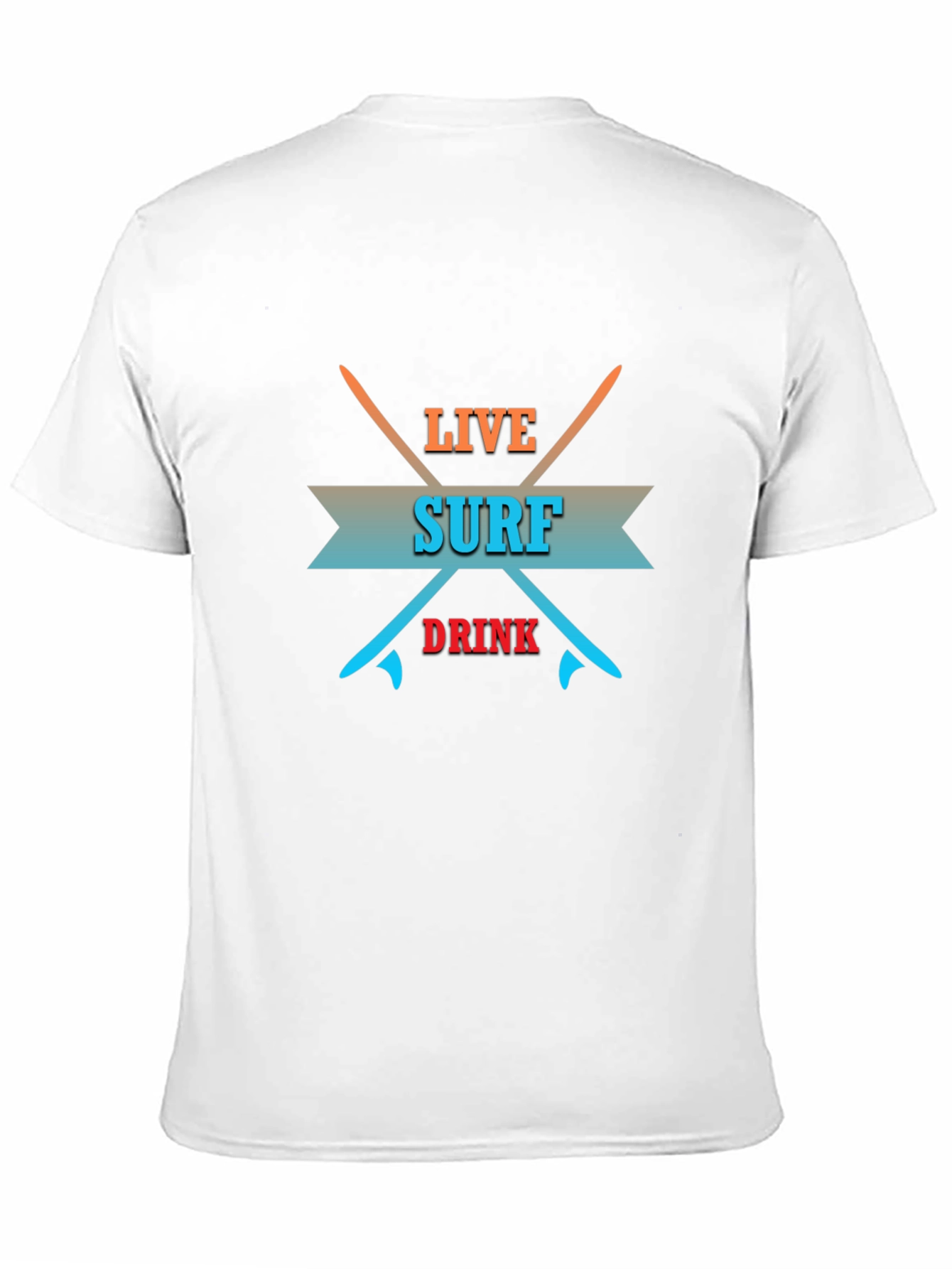 Live Surf Drink Graphic T-Shirt