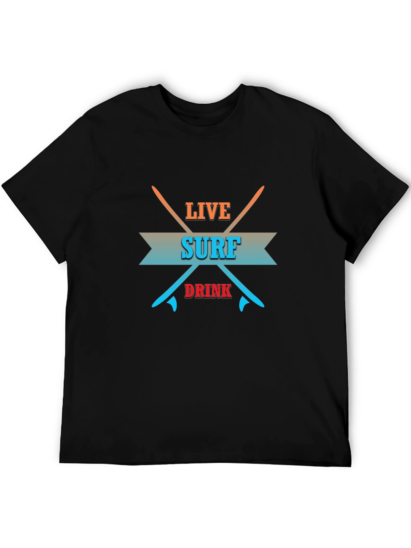 Live Surf Drink Graphic T-Shirt