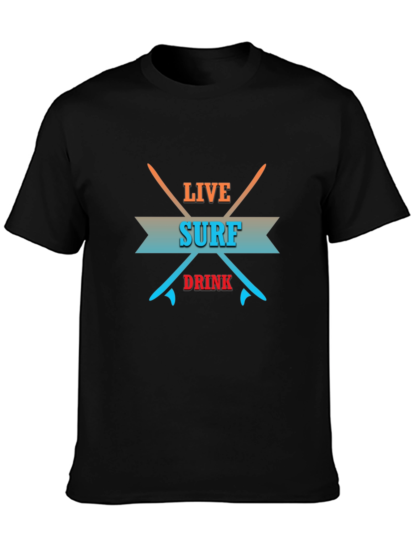 Live Surf Drink Graphic T-Shirt