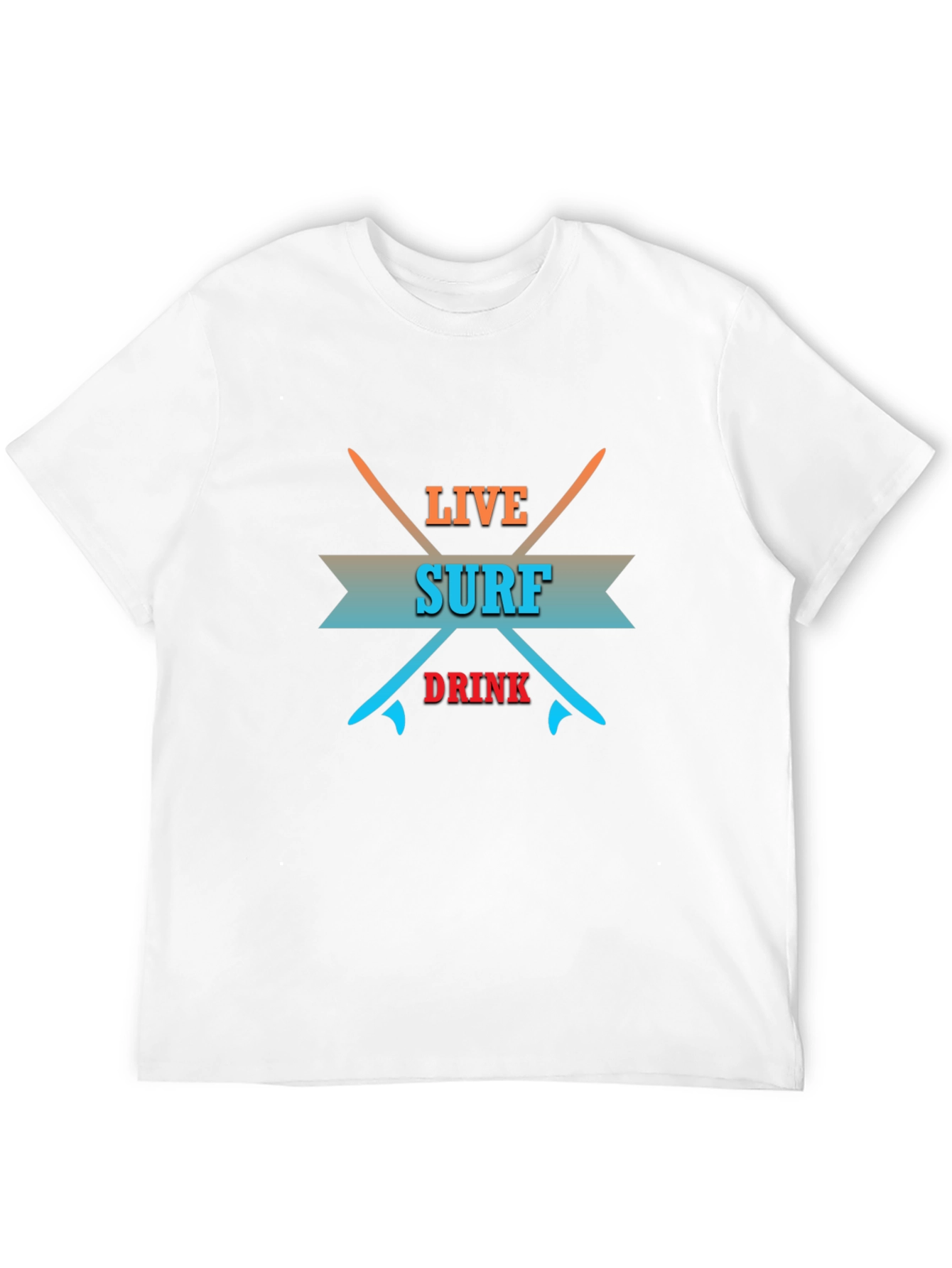 Live Surf Drink Graphic T-Shirt