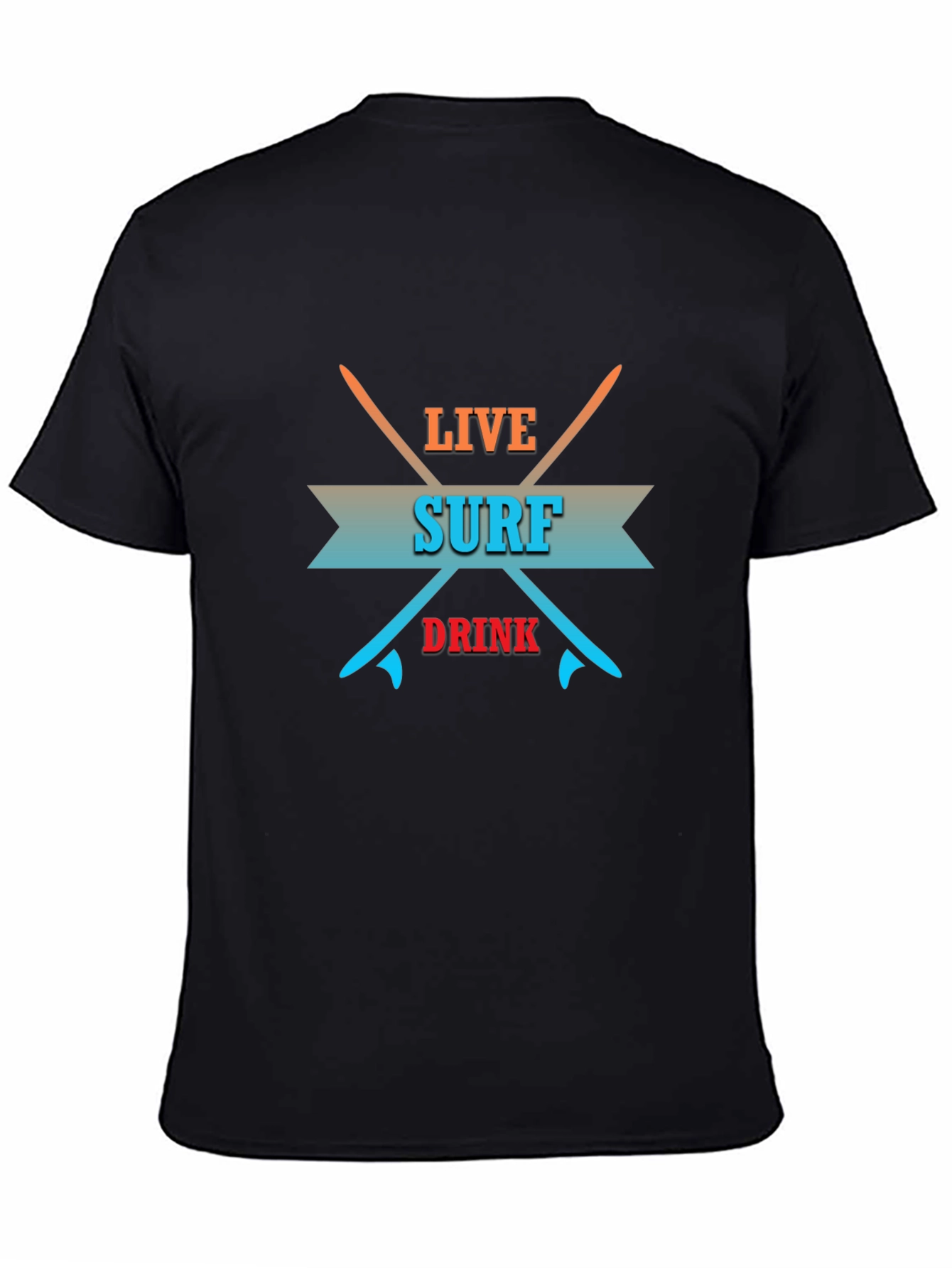 Live Surf Drink Graphic T-Shirt