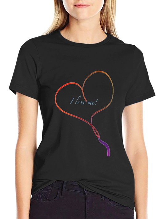 I Love Me Heart Graphic Tee - Stylish Black T-Shirt