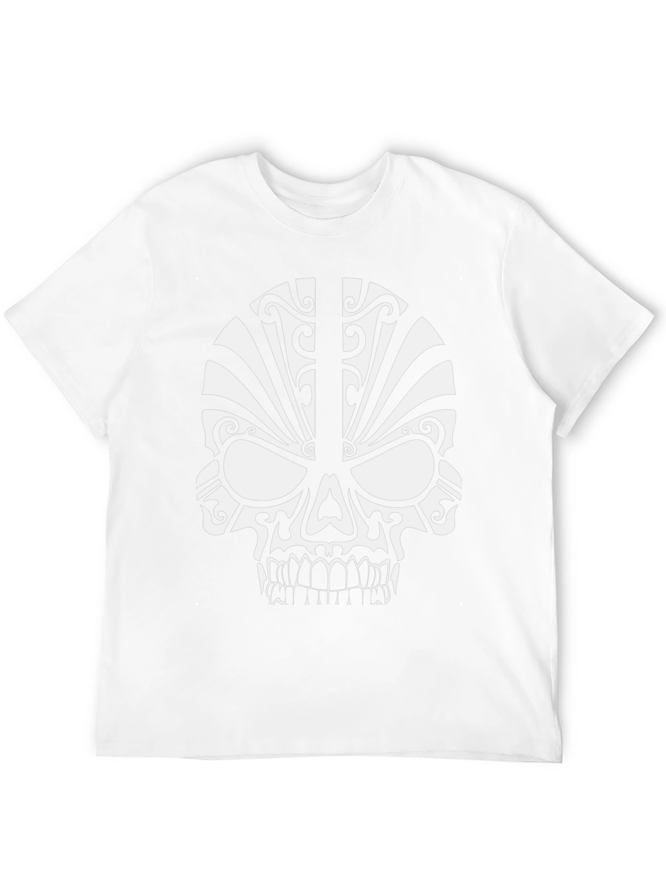 Tribal Skull Graphic T-Shirt - Black