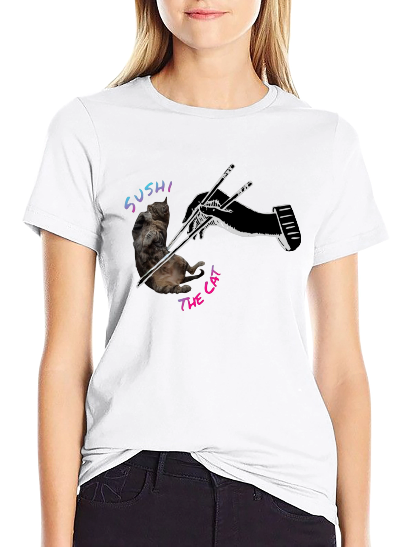 Sushi The Cat Graphic T-Shirt