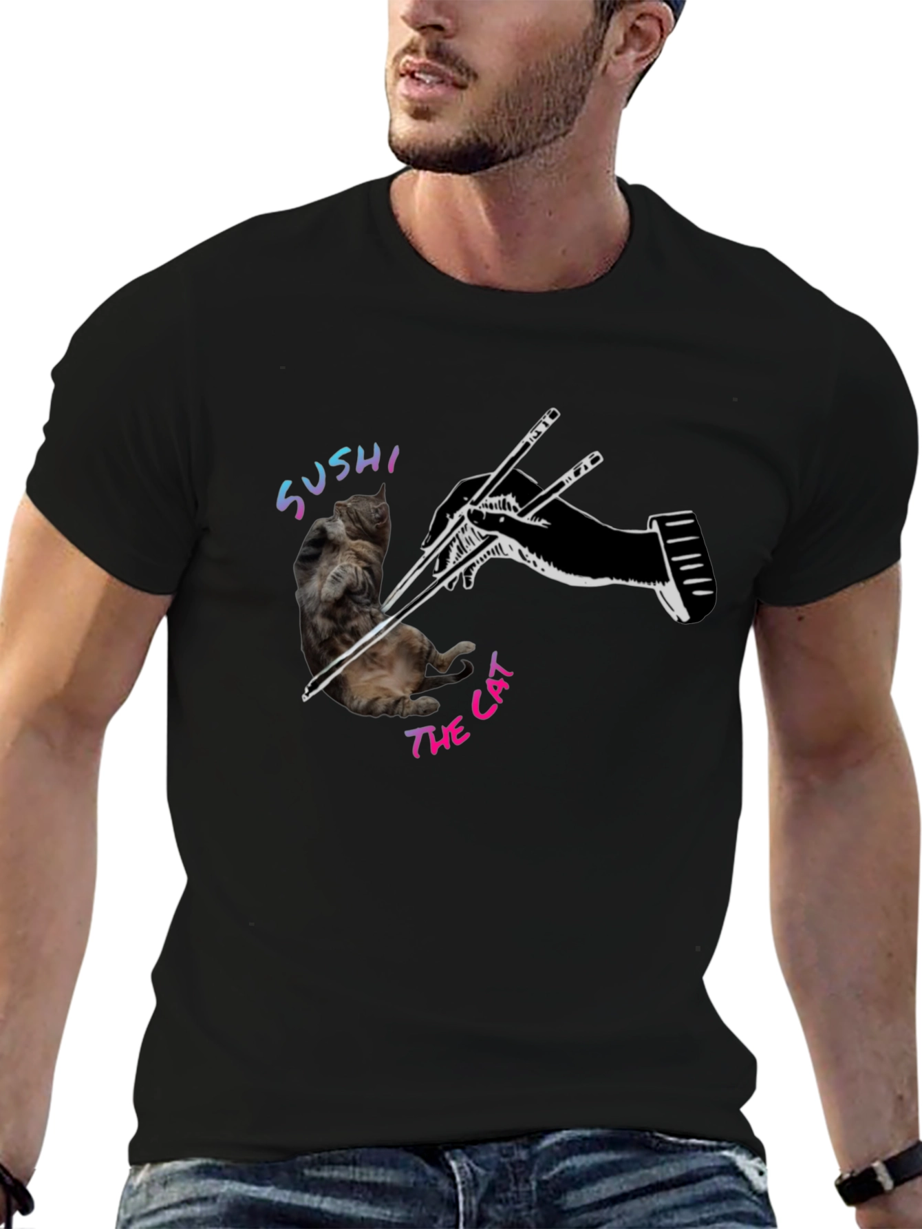 Sushi The Cat Graphic T-Shirt