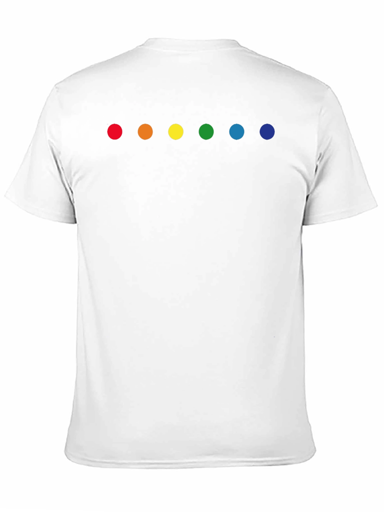 Rainbow Dot Graphic Tee - Black Crew Neck