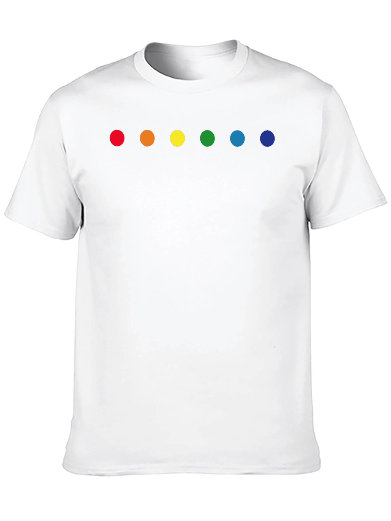 Rainbow Dot Graphic Tee - Black Crew Neck