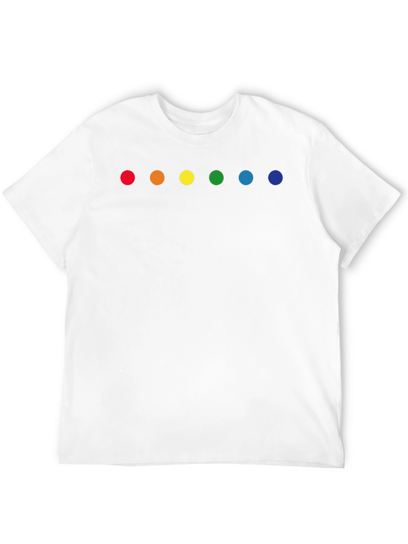 Rainbow Dot Graphic Tee - Black Crew Neck