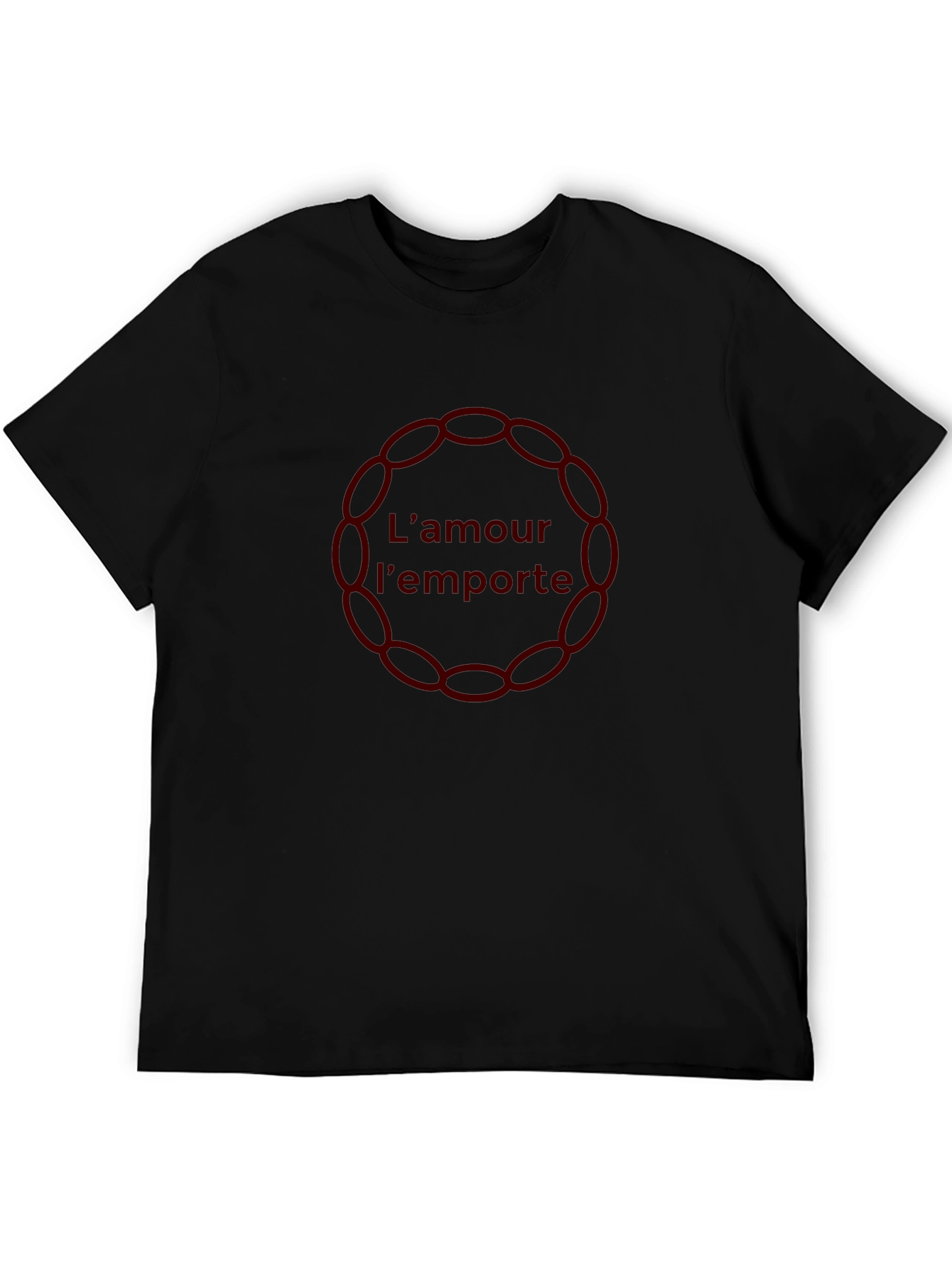 Lamour lemporte Circle Graphic Black T-Shirt