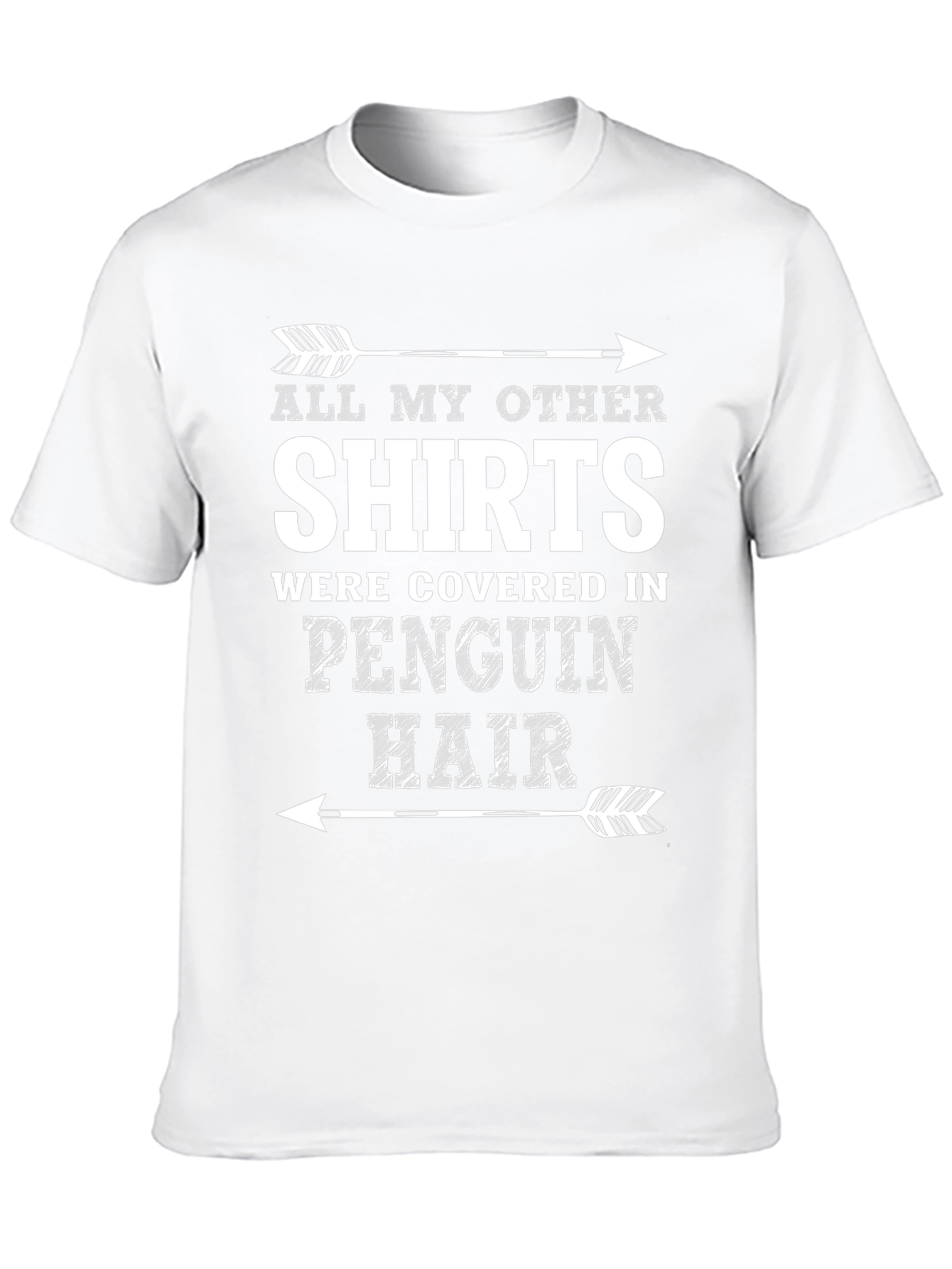 Penguin Hair T-Shirt Funny Novelty Graphic Tee