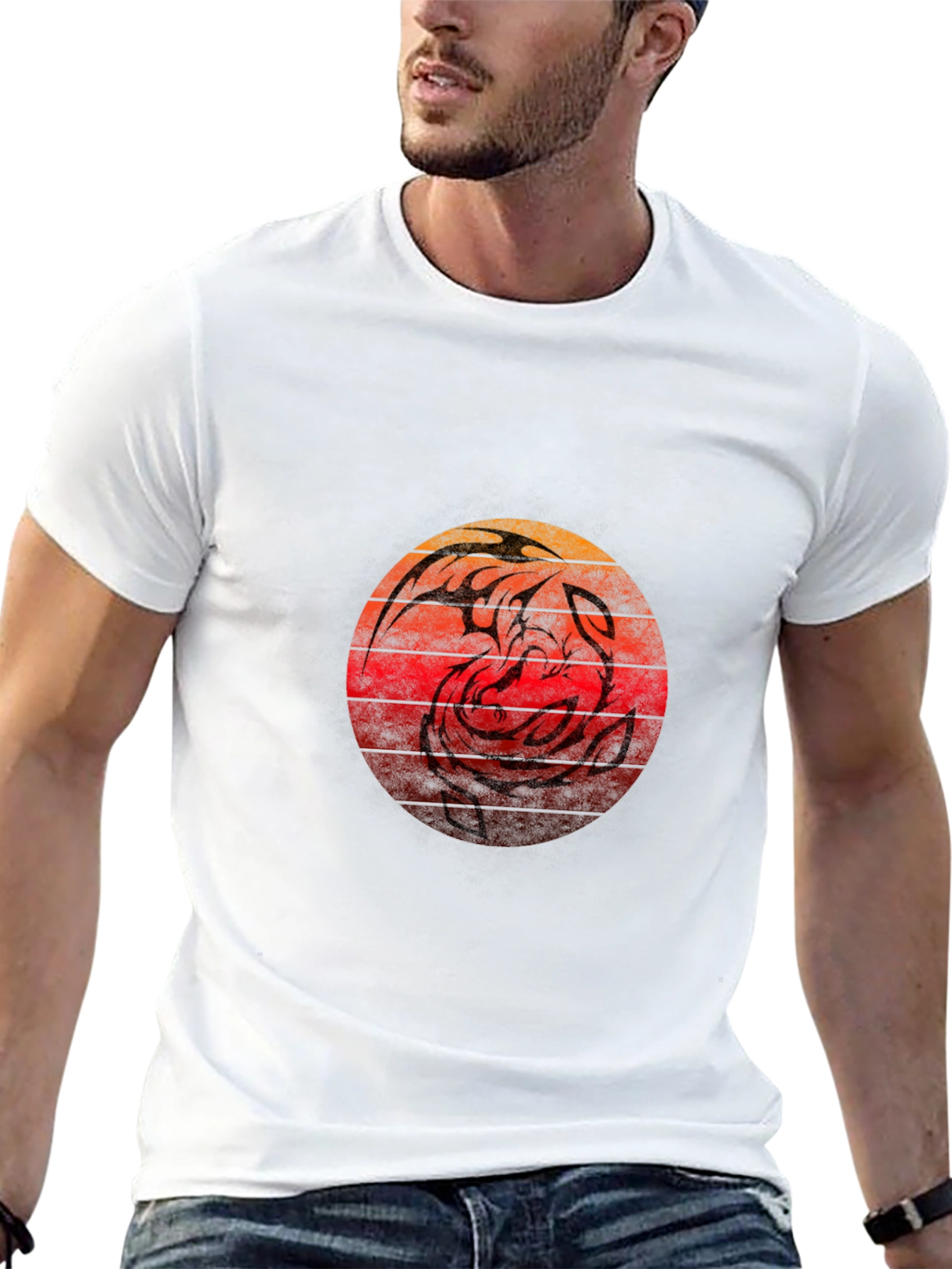 Phoenix Sunset Tee - Mens Black Graphic T-Shirt