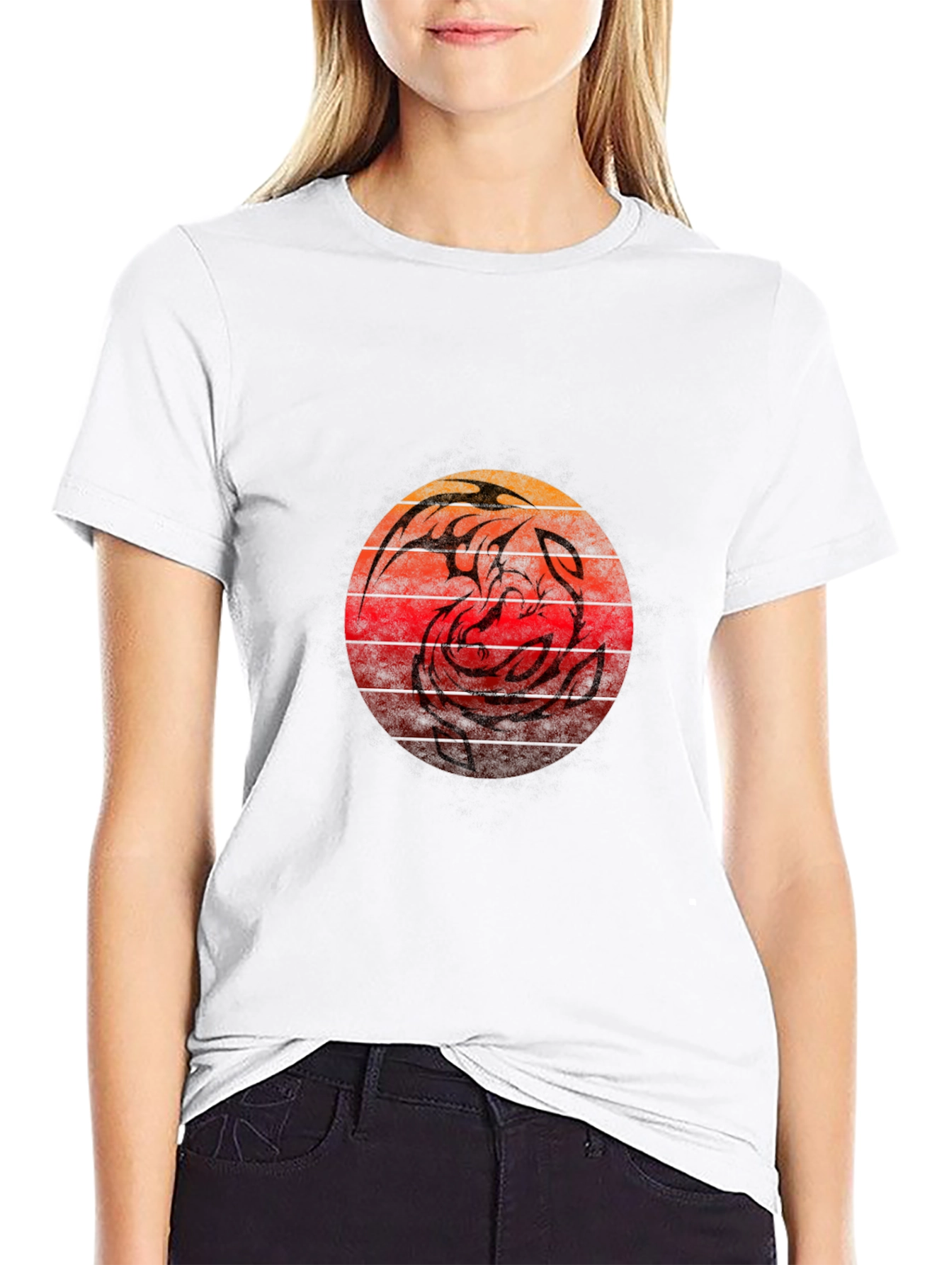 Phoenix Sunset Tee - Mens Black Graphic T-Shirt