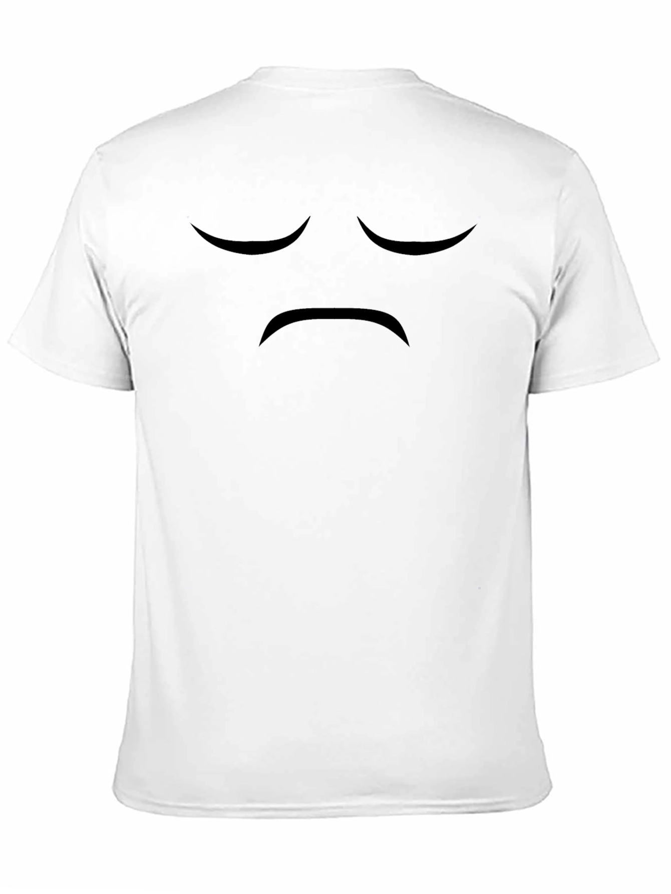 Sad Face Black T-Shirt: Express Yourself!