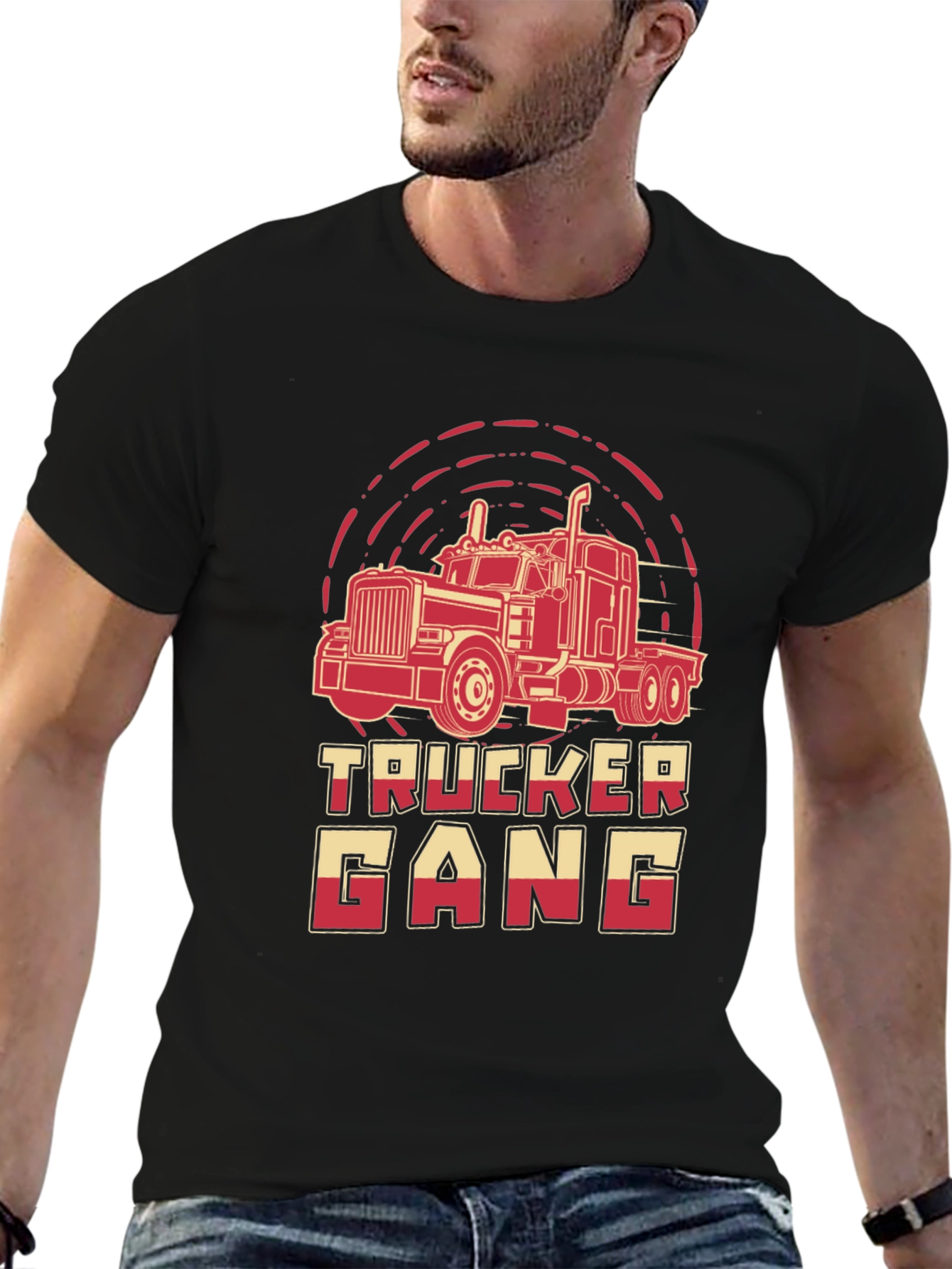 Trucker Gang Graphic Tee - Bold Truck Design