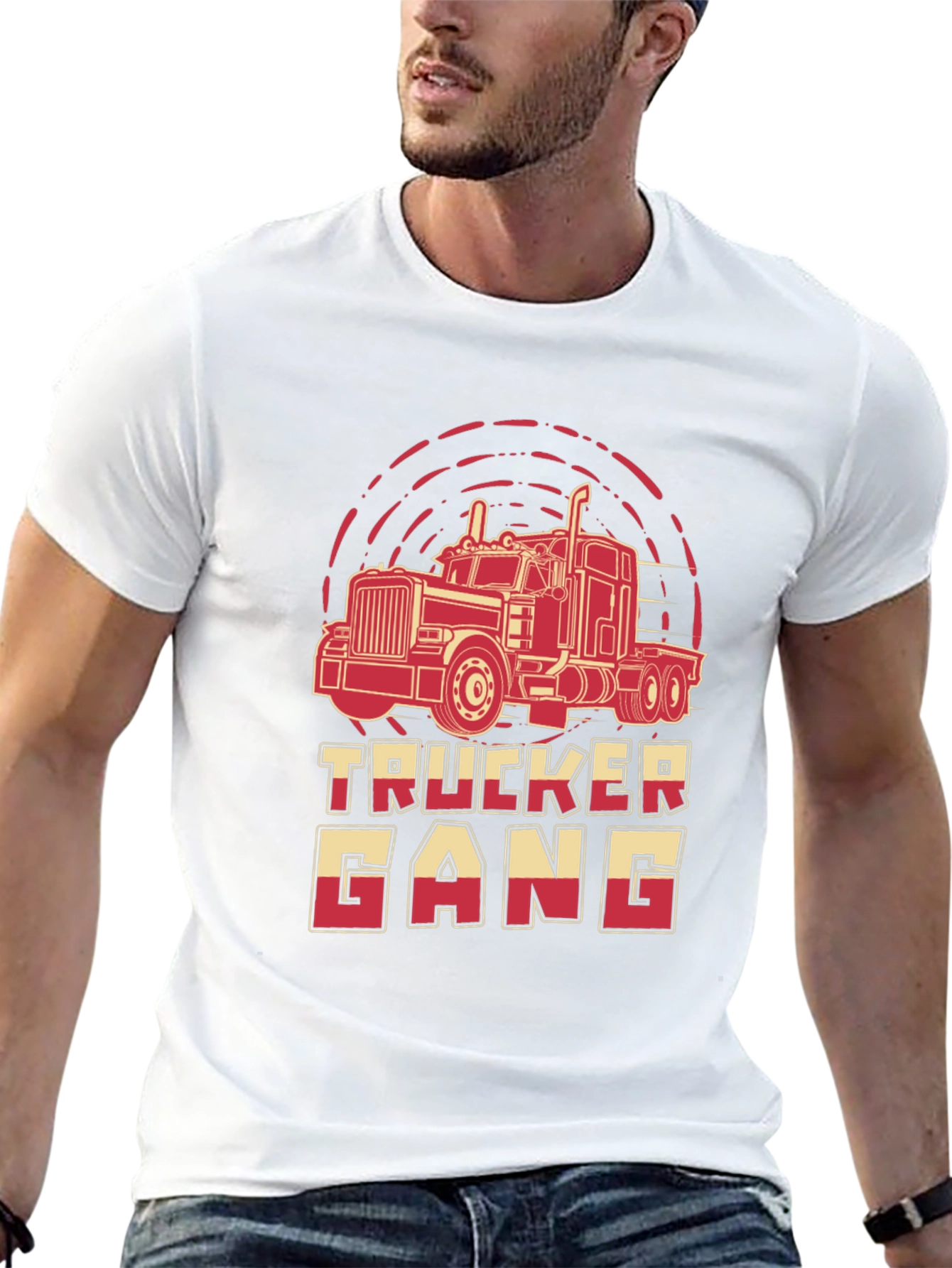 Trucker Gang Graphic Tee - Bold Truck Design