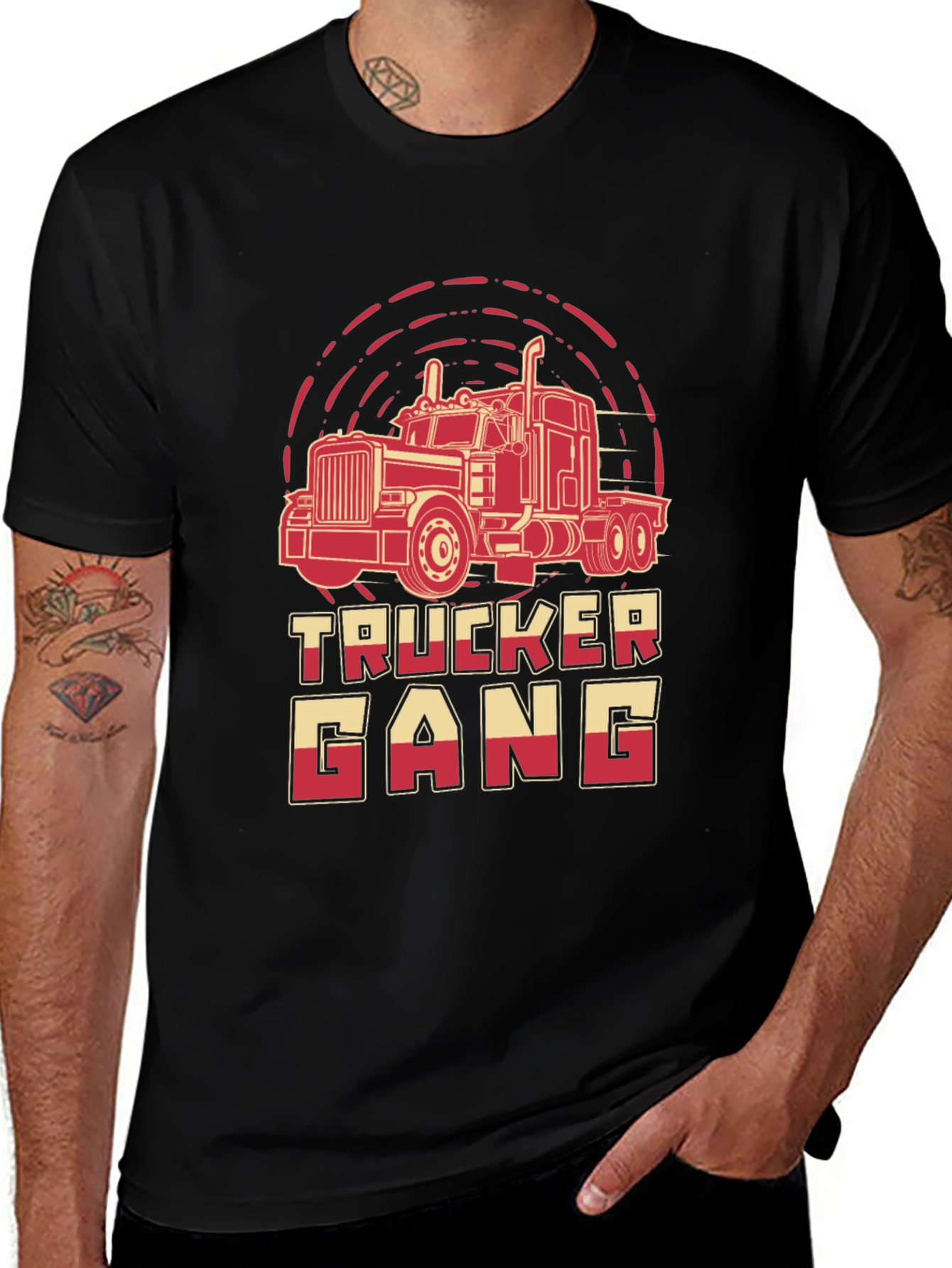 Trucker Gang Graphic Tee - Bold Truck Design