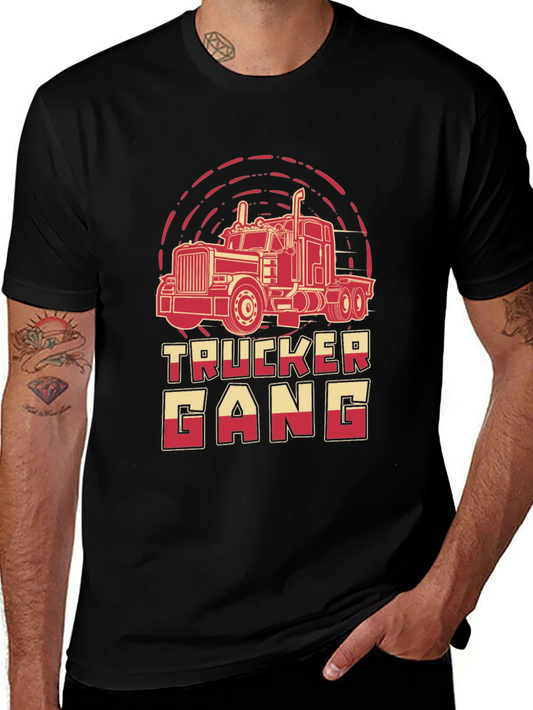 Trucker Gang Graphic Tee - Bold Truck Design