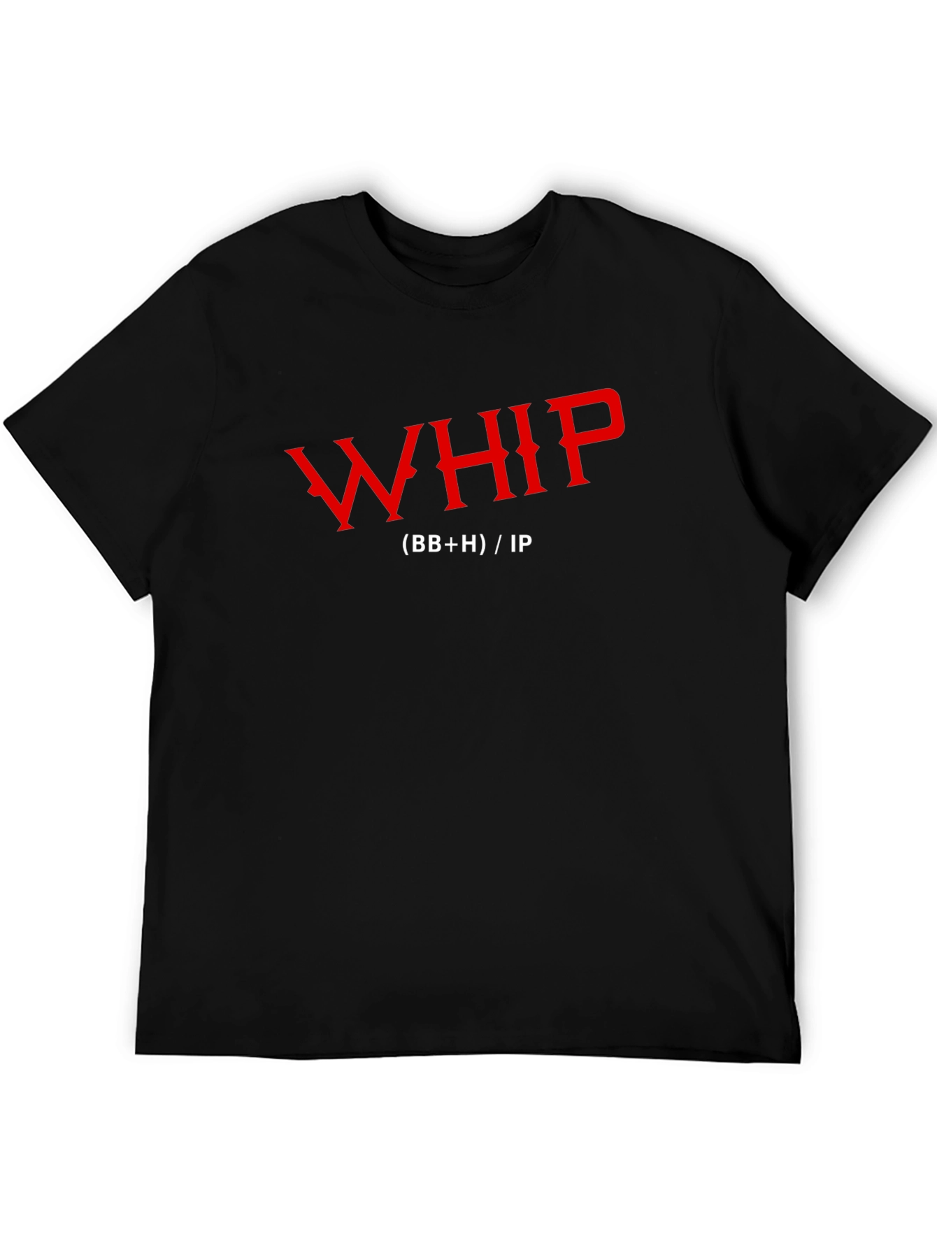 Whip Funny Graphic Print Mens Black T-Shirt
