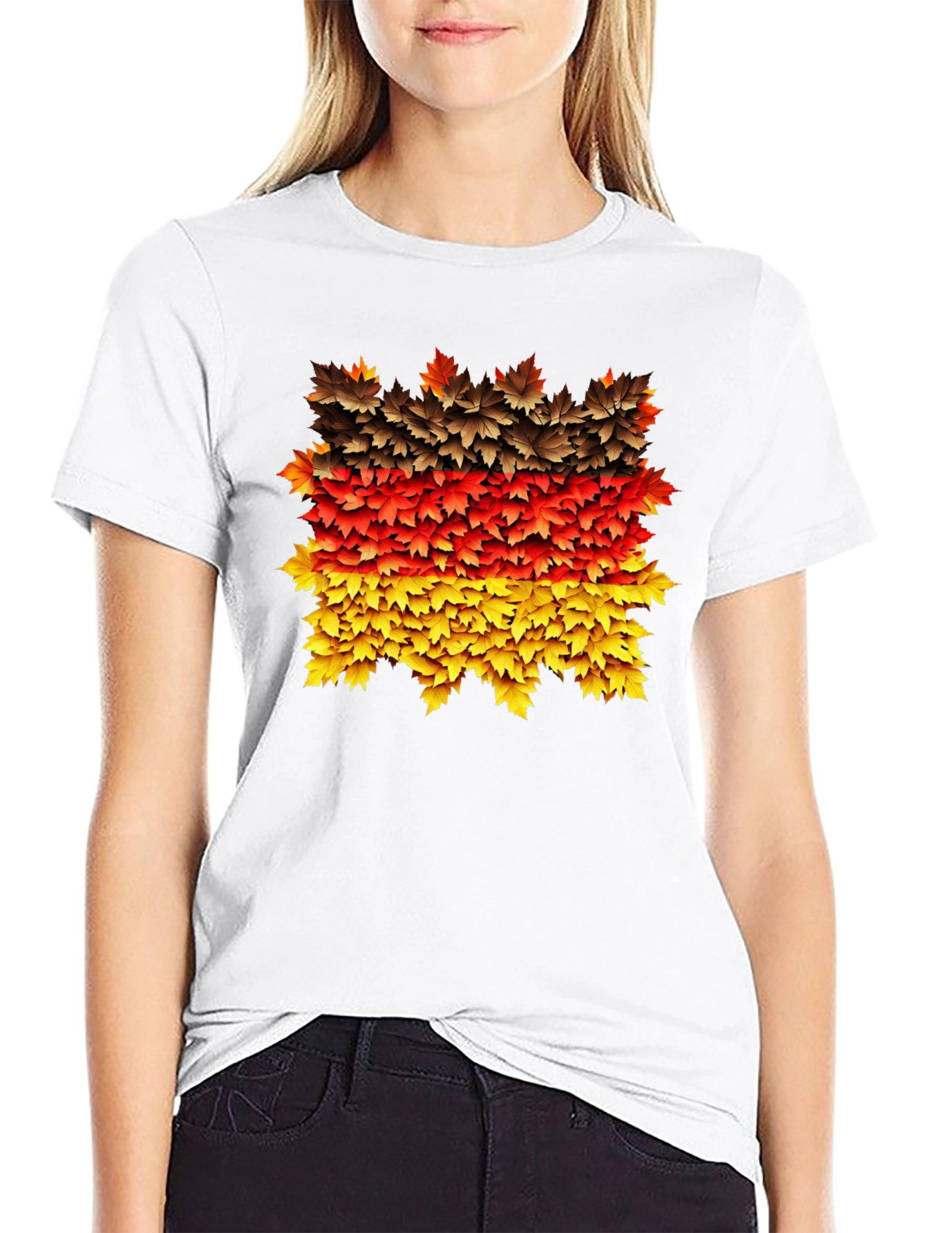 Germany Flag Maple Leaf T-Shirt - Deutschland Pride