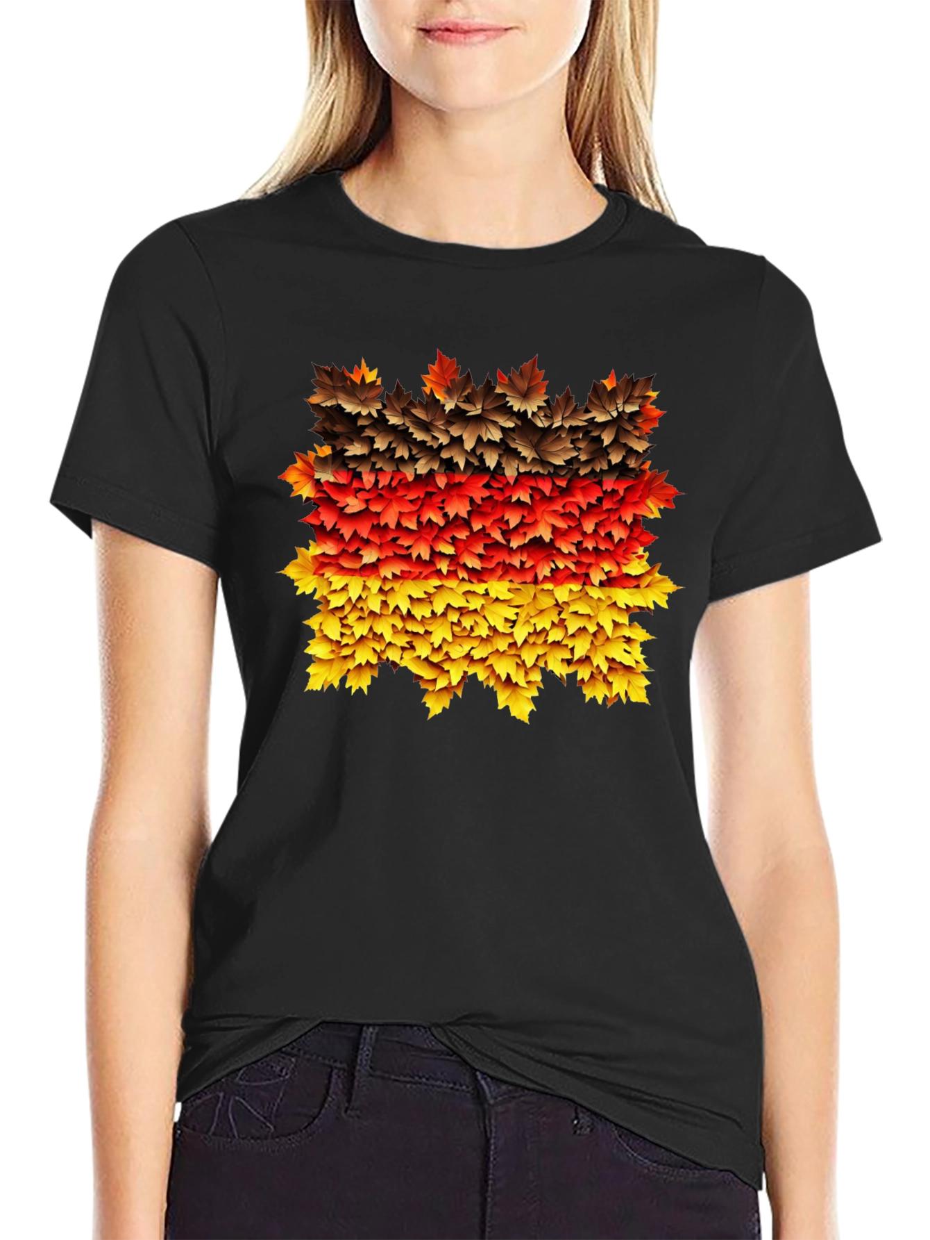Germany Flag Maple Leaf T-Shirt - Deutschland Pride