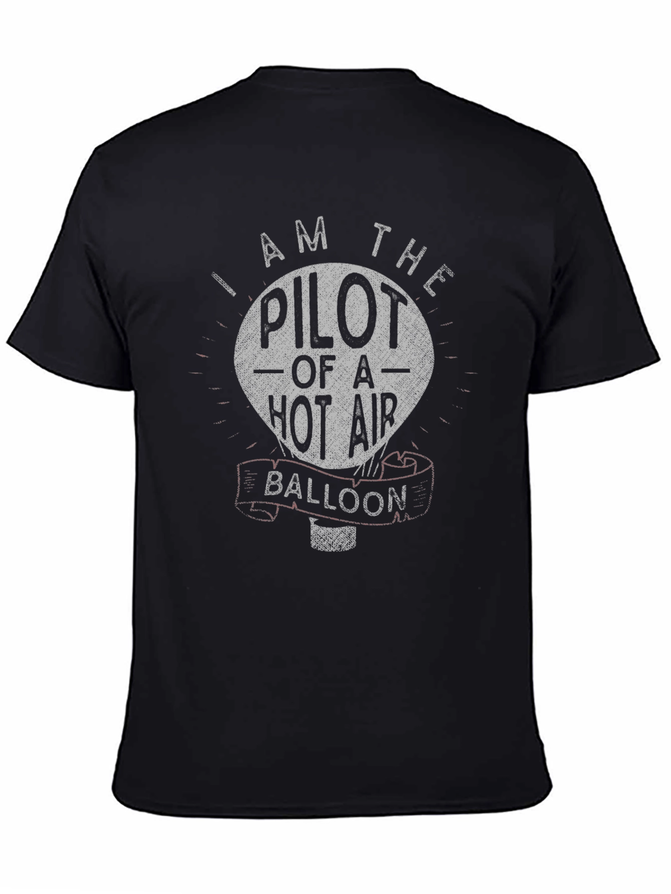 I am the Pilot Hot Air Balloon Black T-Shirt