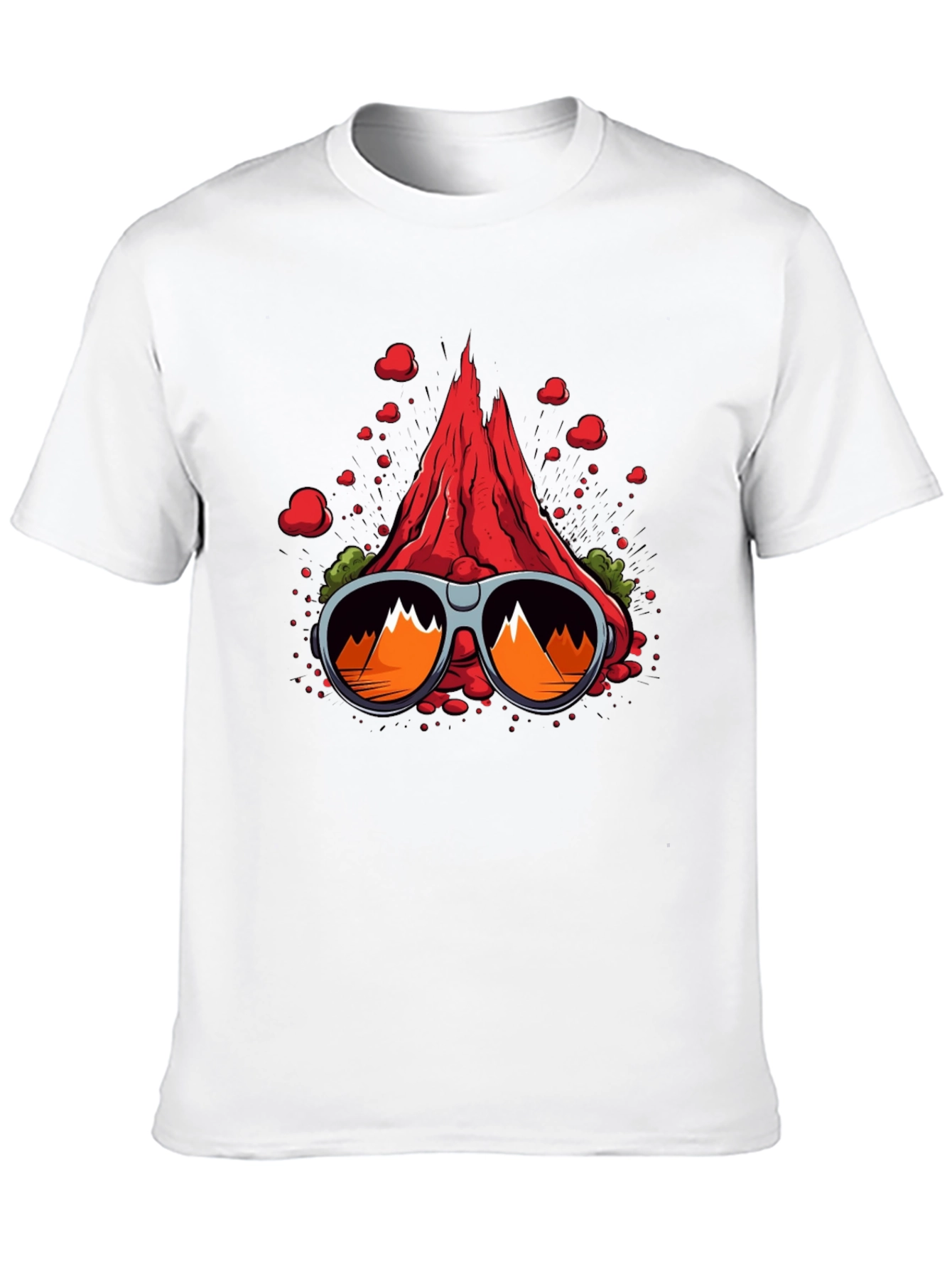Cool Volcano Sunglasses Graphic Tee