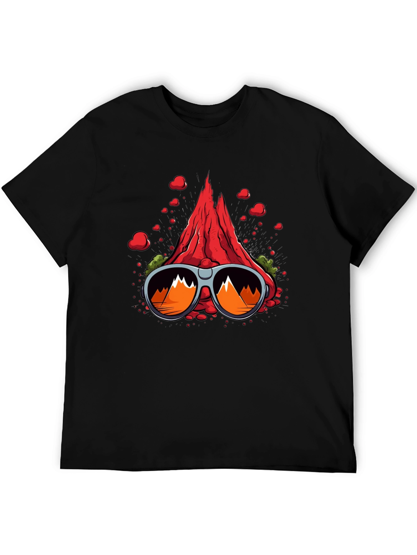 Cool Volcano Sunglasses Graphic Tee